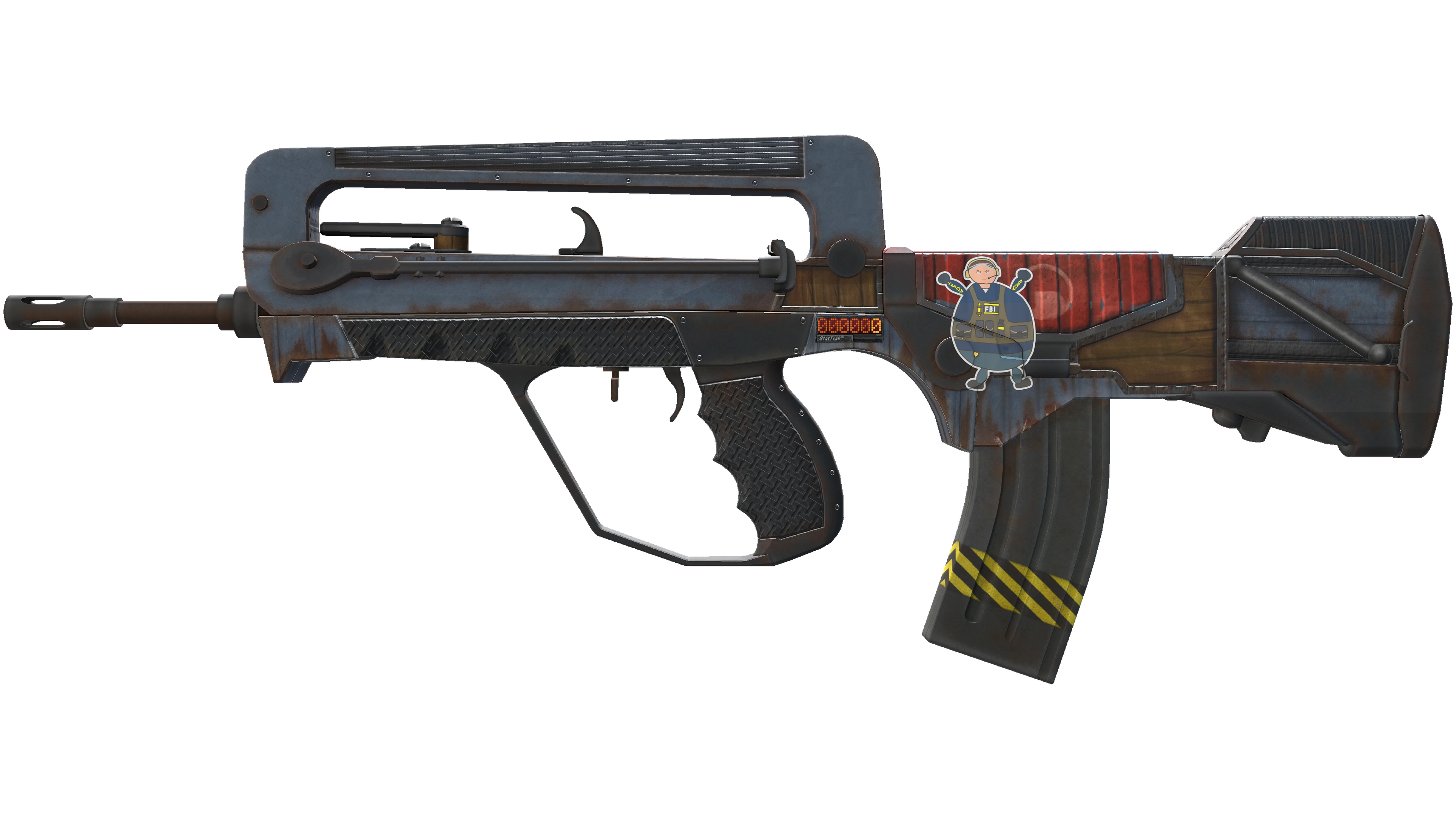 StatTrak™ FAMAS | Decommissioned (Well-Worn)