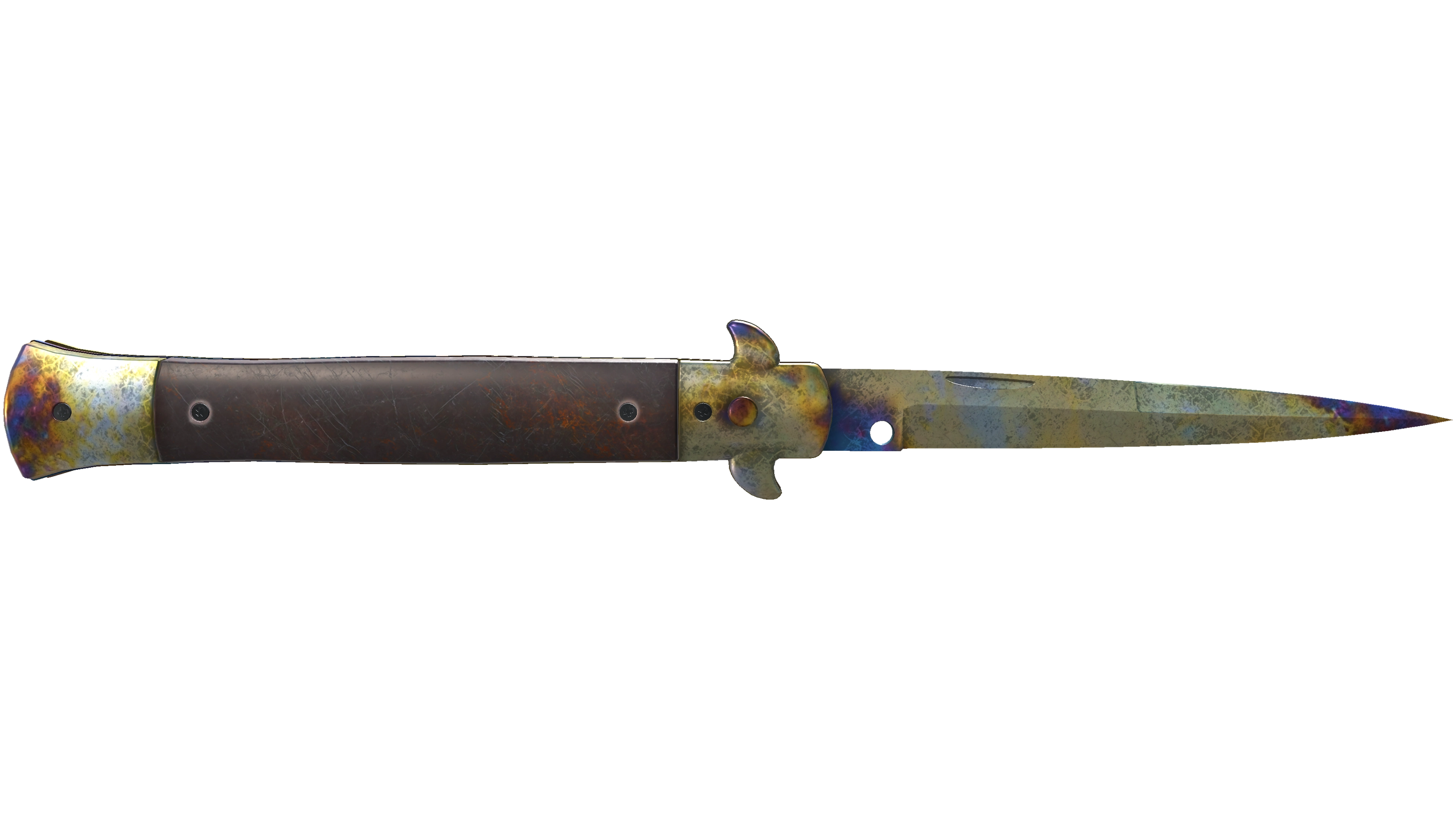 ★ Stiletto Knife | Case Hardened (Well-Worn)