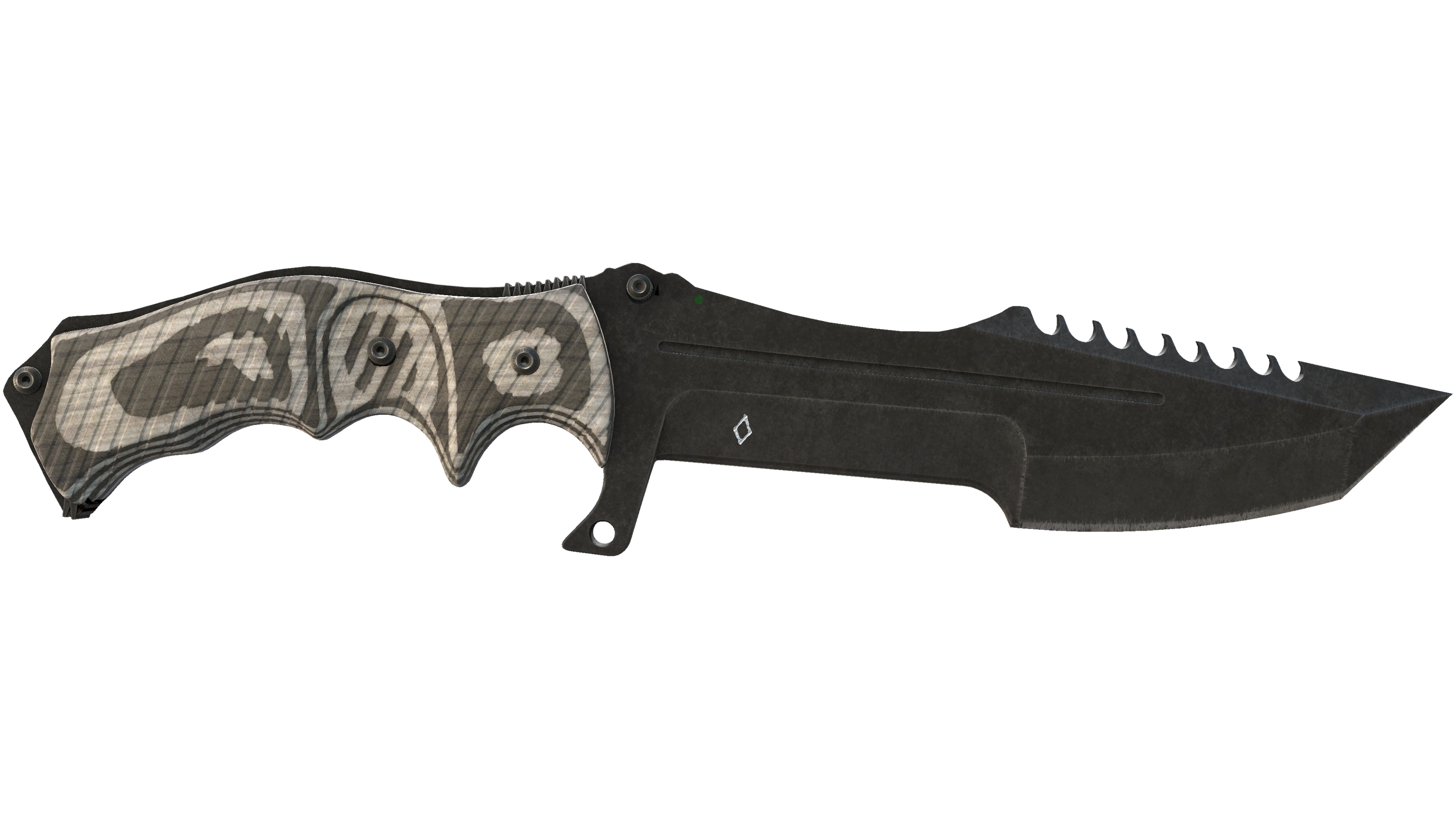 ★ StatTrak™ Huntsman Knife | Black Laminate (Battle-Scarred)