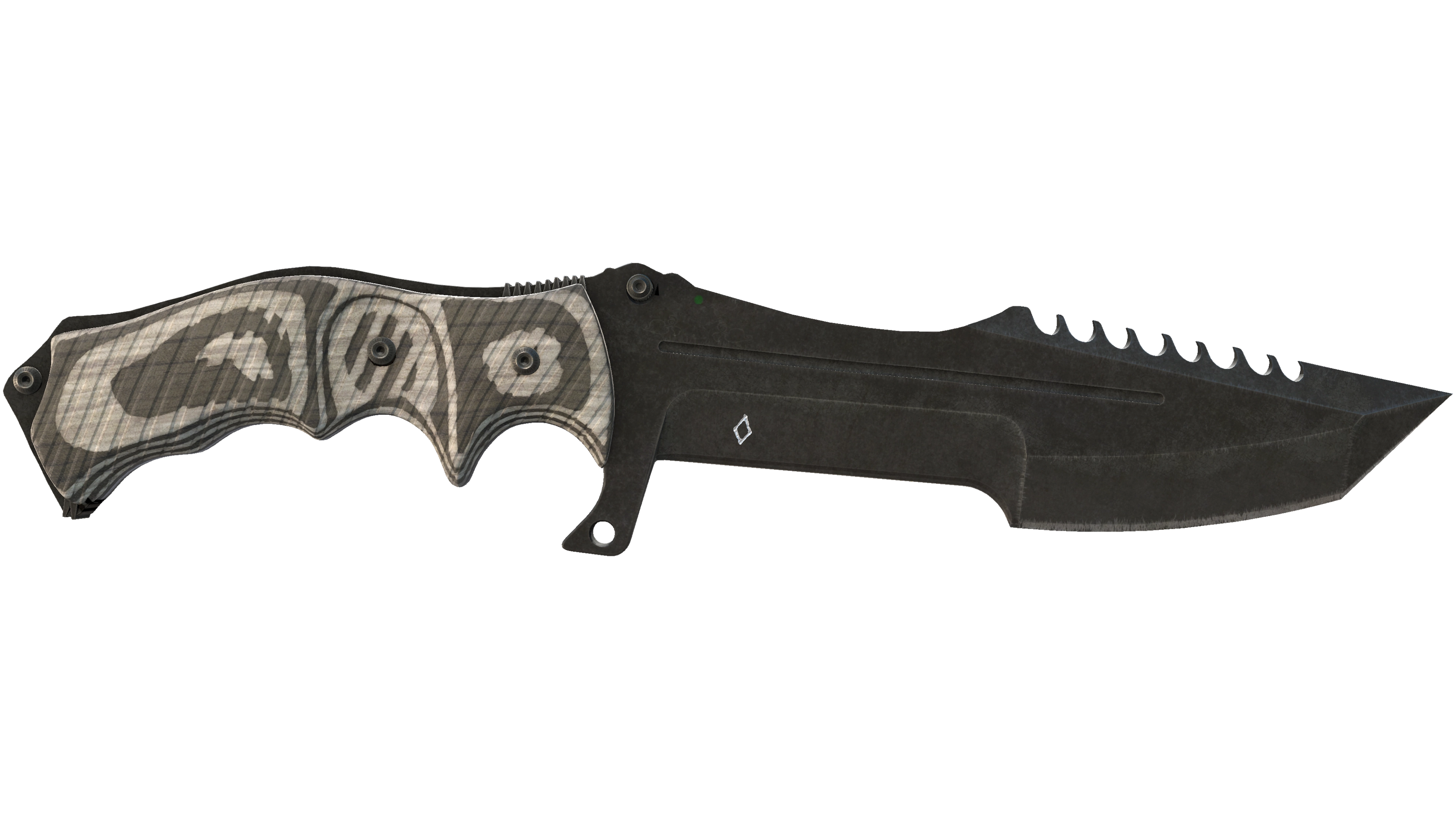 ★ StatTrak™ Huntsman Knife | Black Laminate (Battle-Scarred)