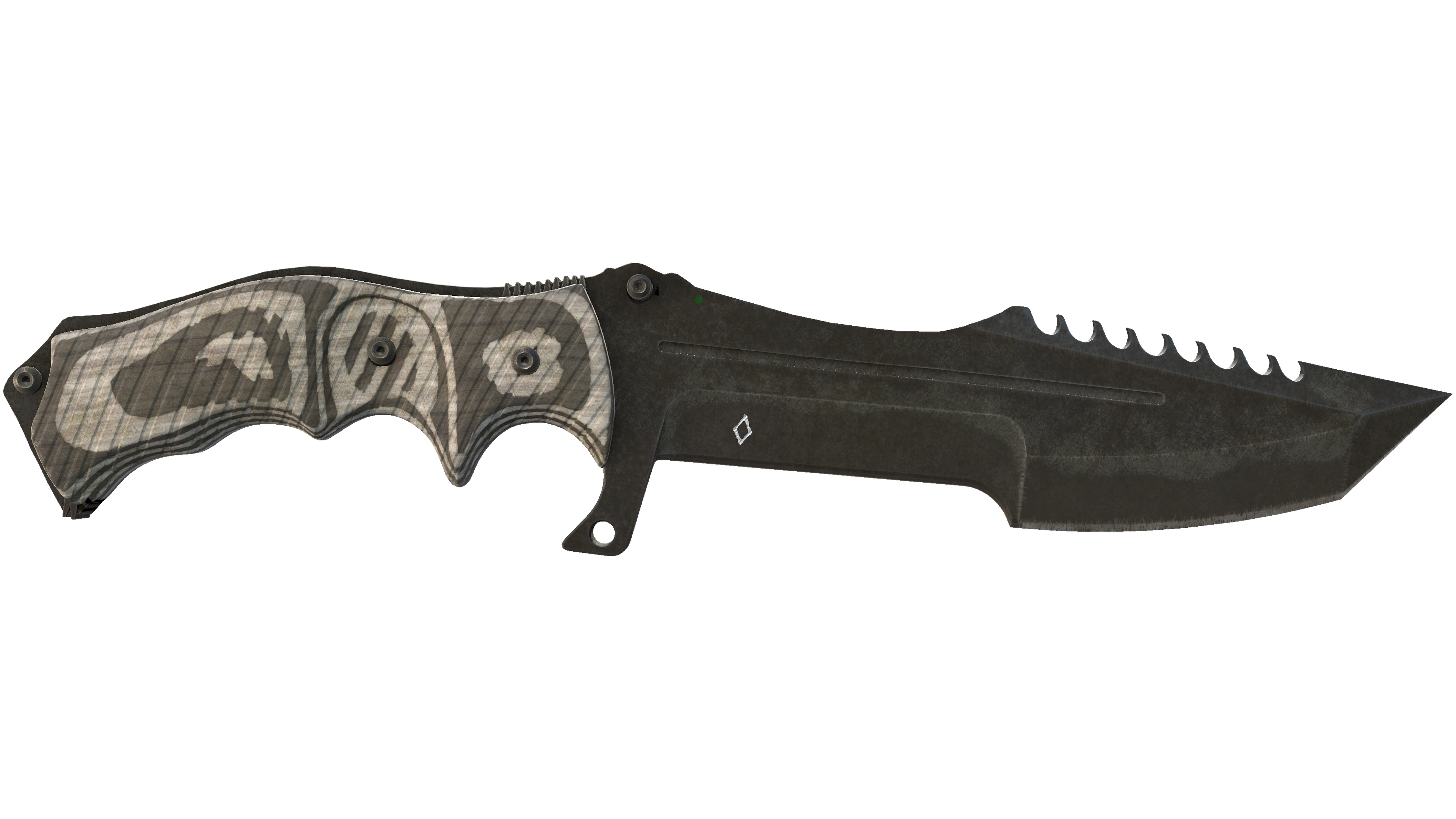 ★ StatTrak™ Huntsman Knife | Black Laminate (Battle-Scarred)