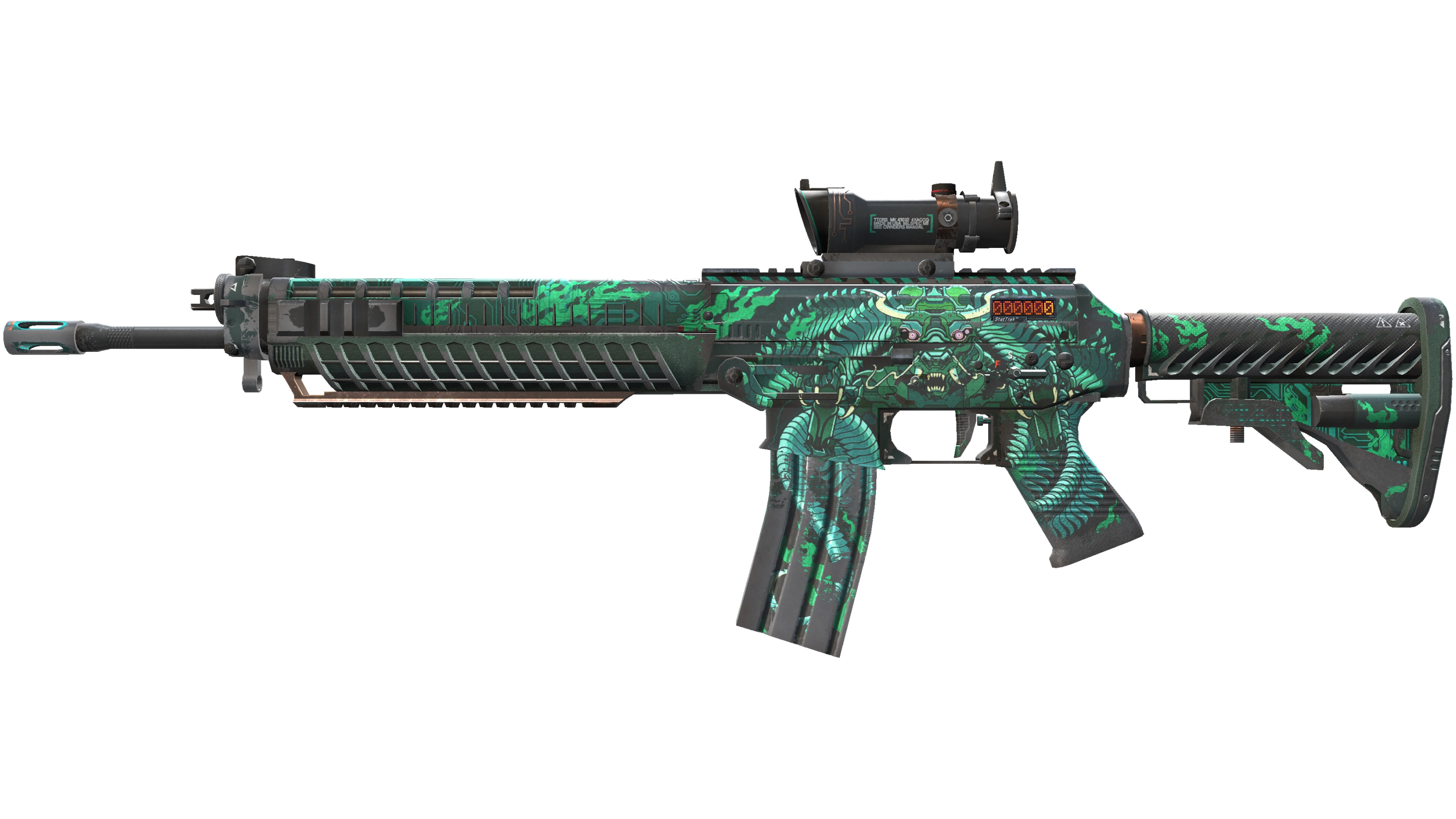 StatTrak™ SG 553 | Dragon Tech (Well-Worn) thumbnail