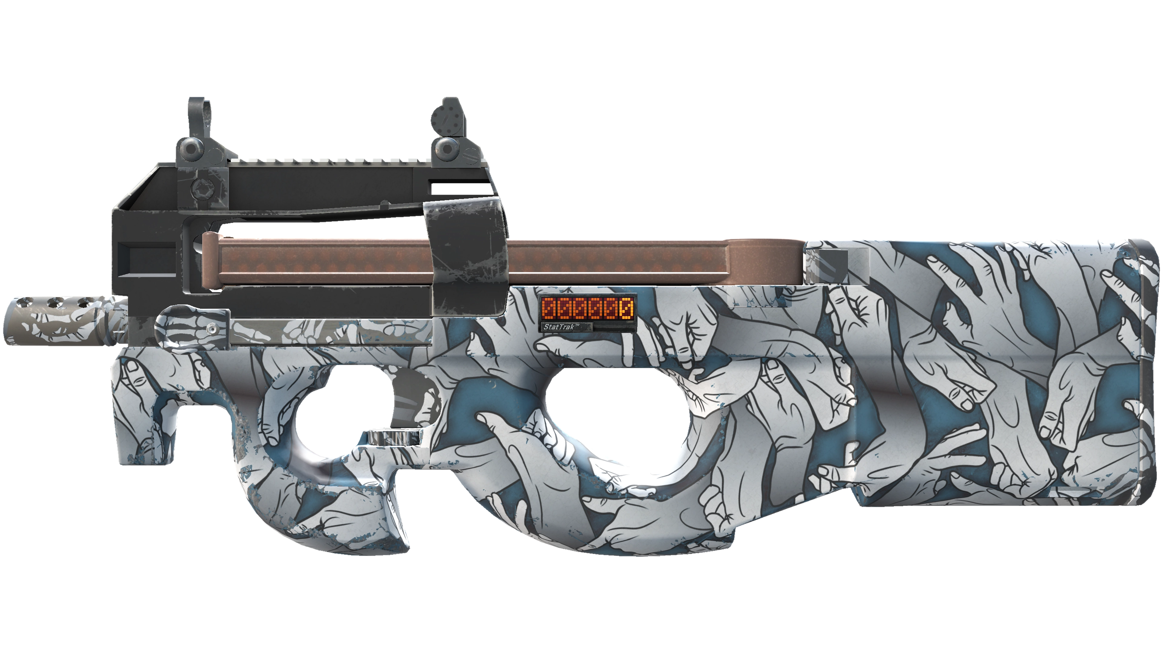 StatTrak™ P90 | Death Grip (Minimal Wear)
