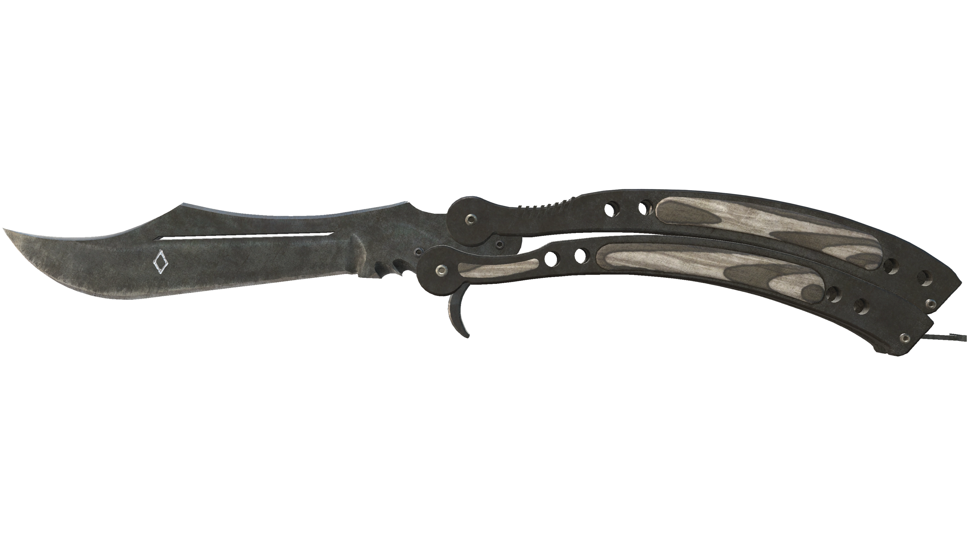 ★ StatTrak™ Butterfly Knife | Black Laminate (Battle-Scarred) thumbnail