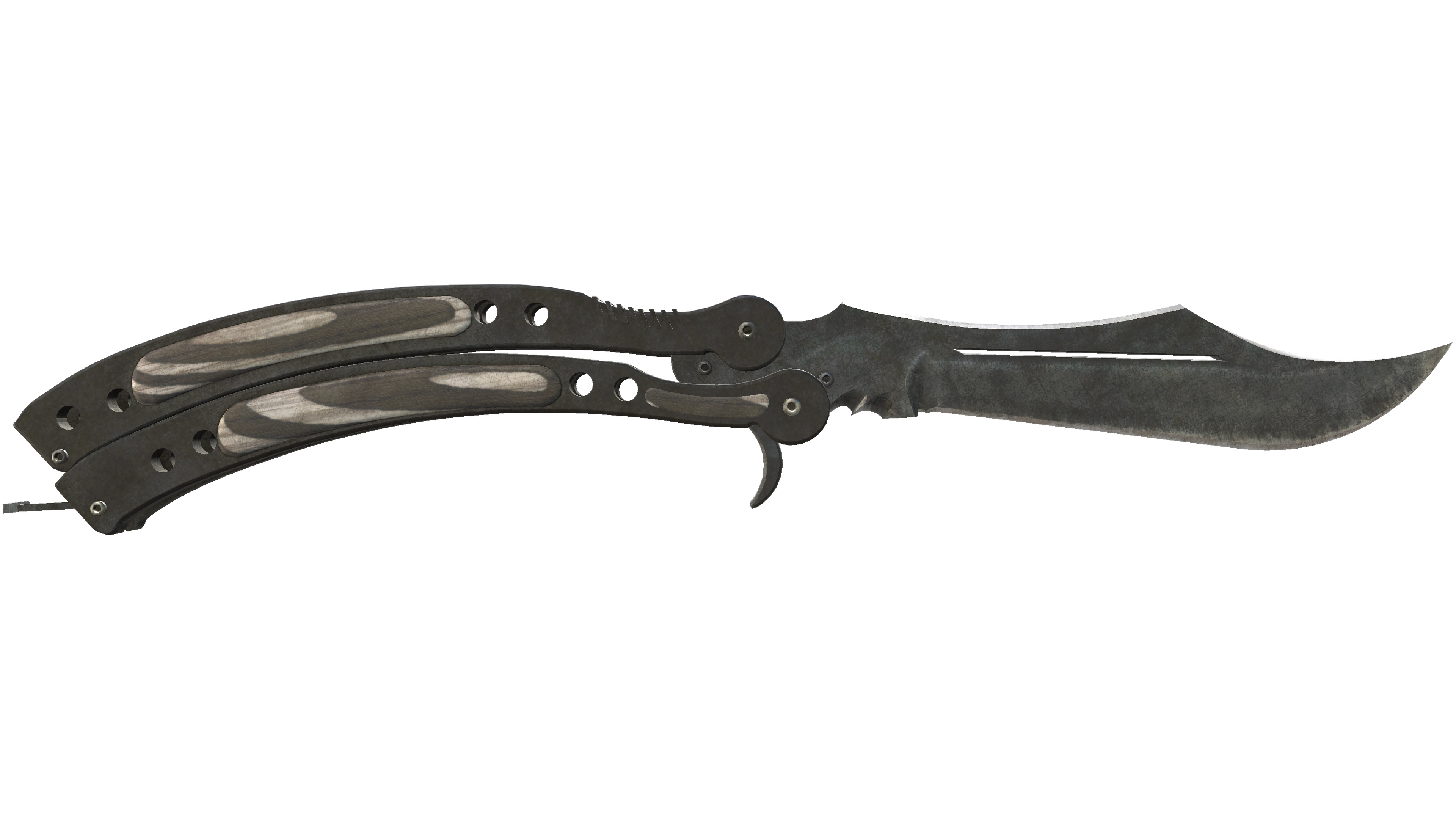 ★ StatTrak™ Butterfly Knife | Black Laminate (Battle-Scarred)