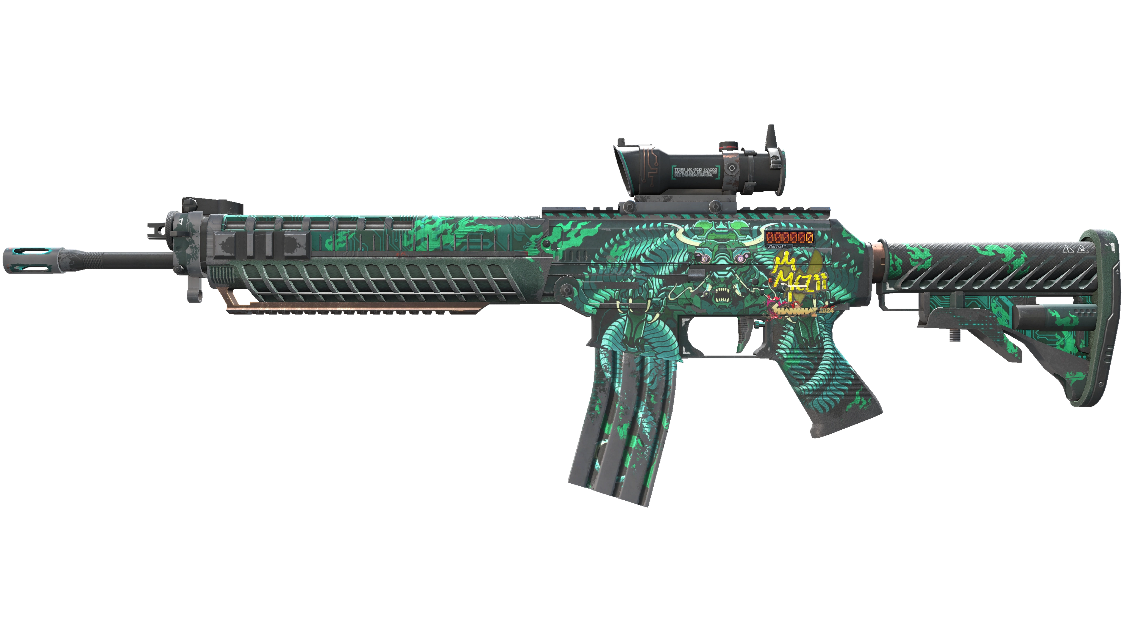 StatTrak™ SG 553 | Dragon Tech (Well-Worn) thumbnail