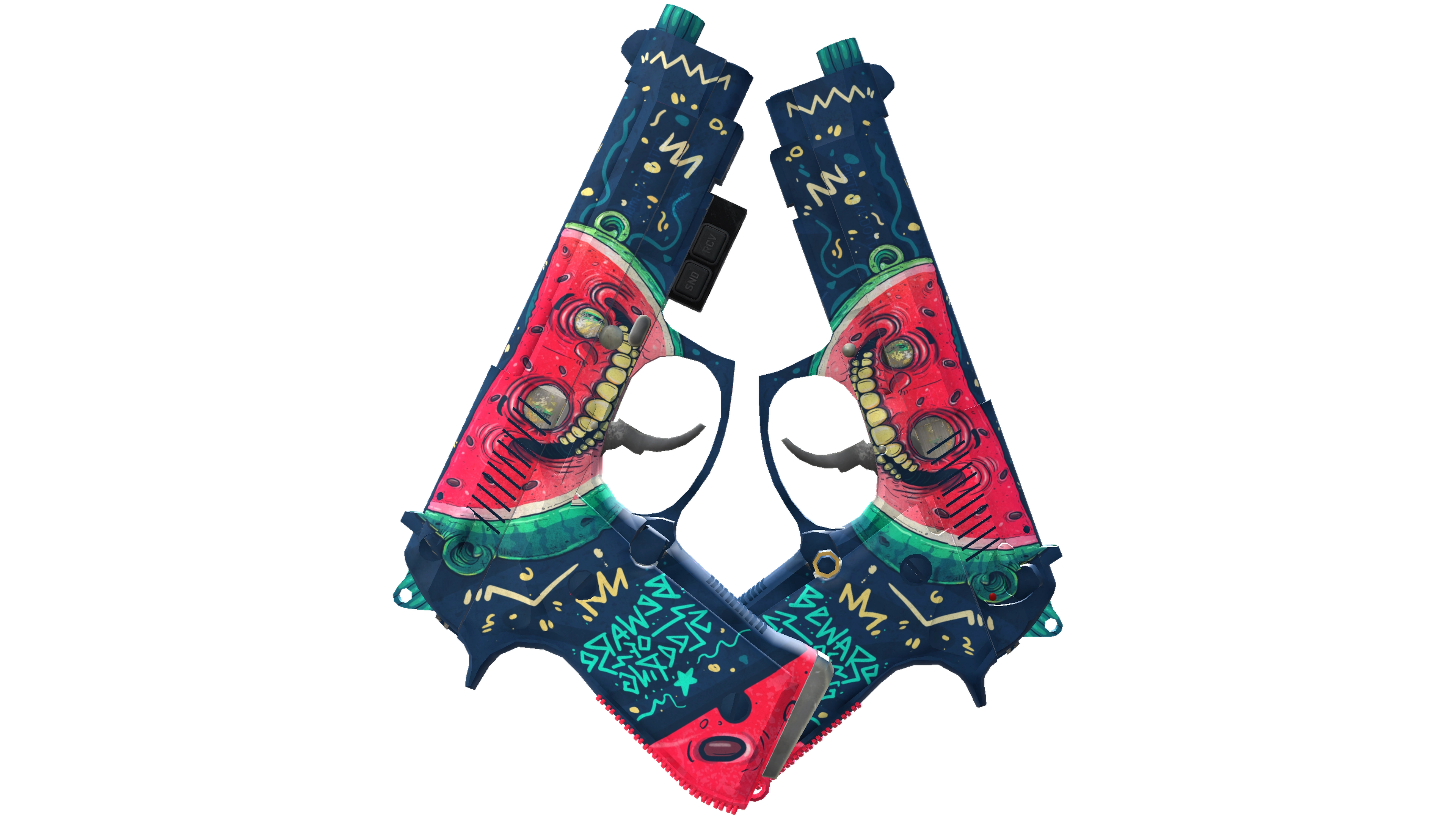 StatTrak™ Dual Berettas | Melondrama (Well-Worn) thumbnail