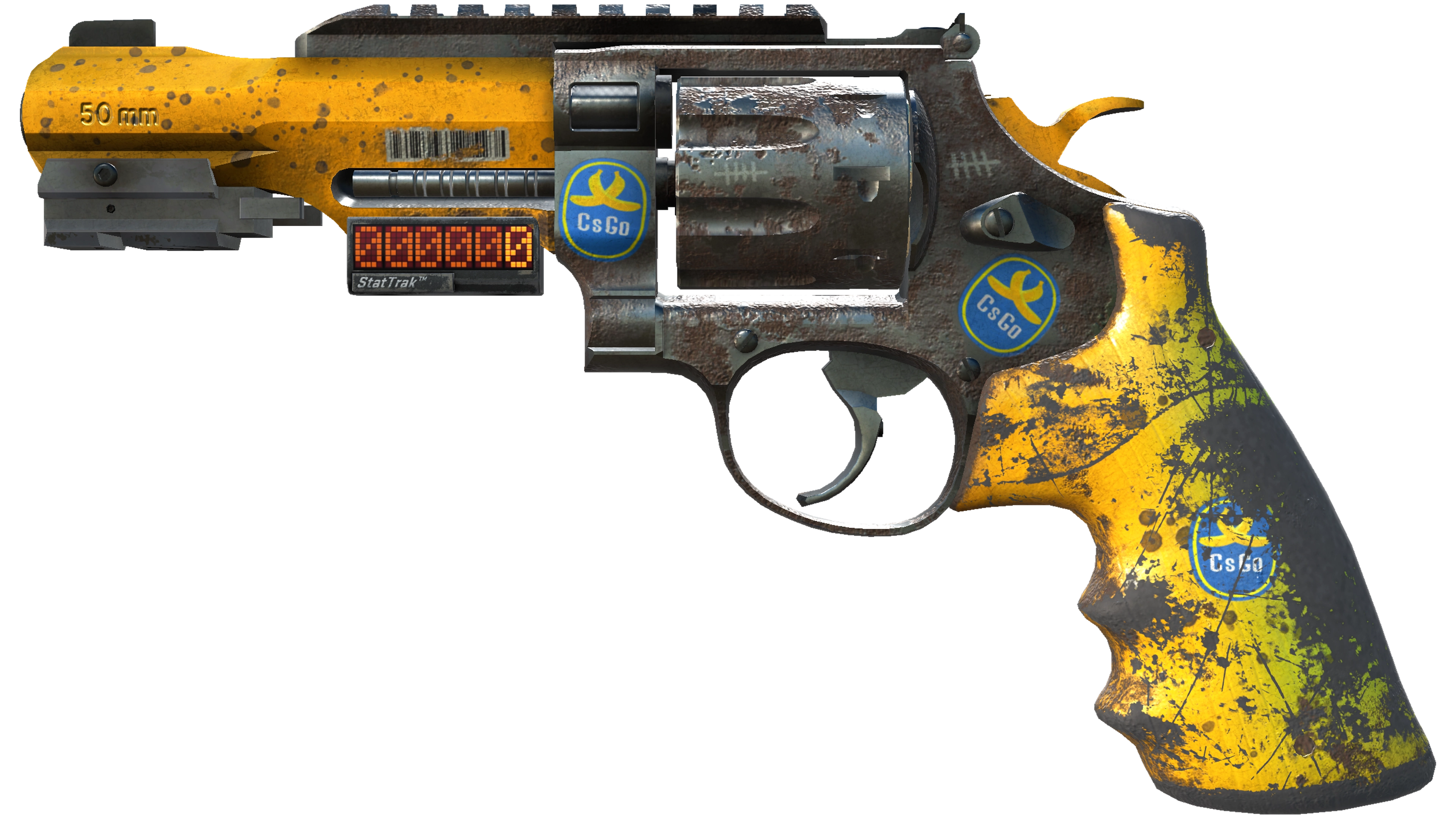 StatTrak™ R8 Revolver | Banana Cannon (Battle-Scarred)