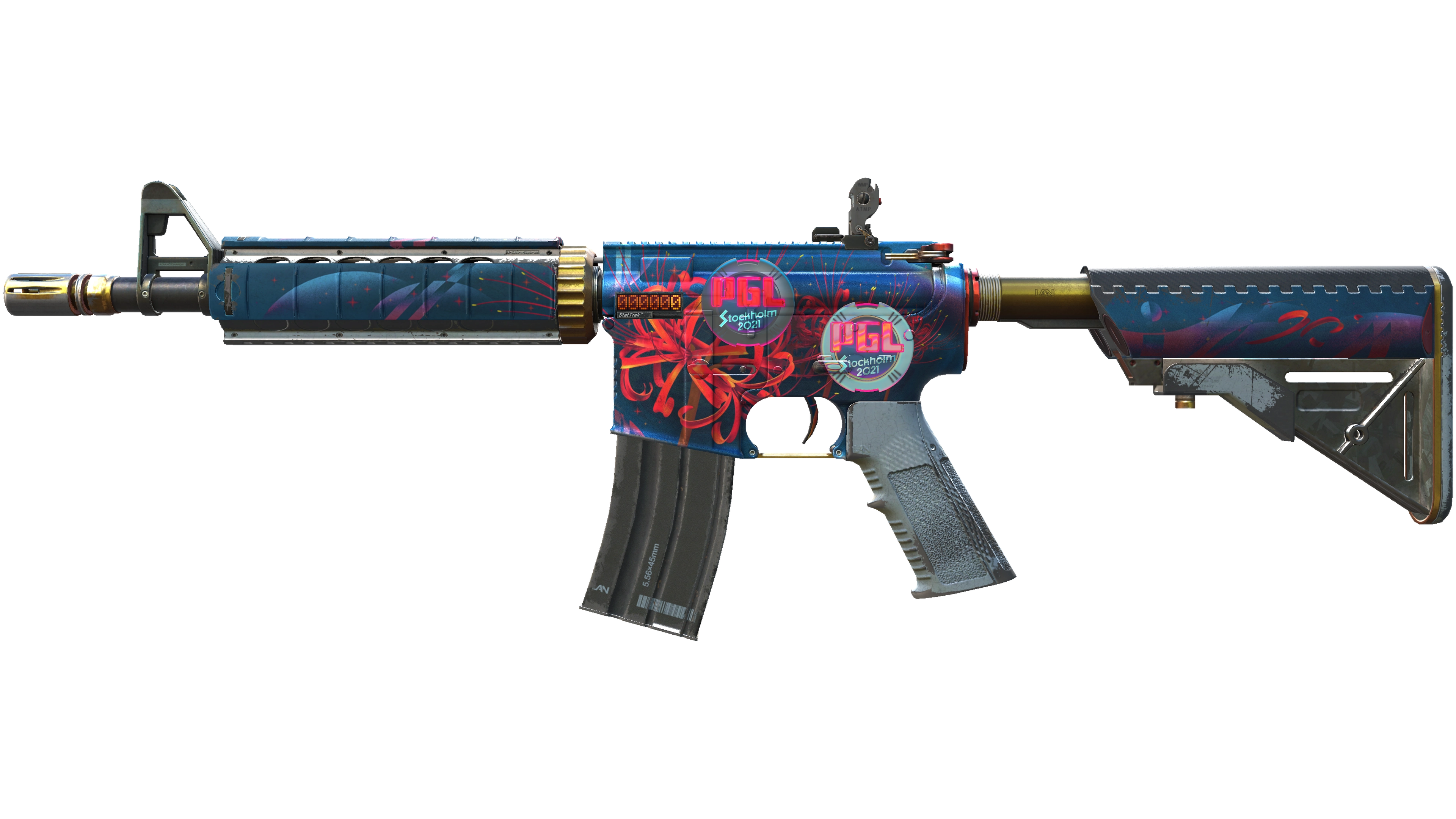 StatTrak™ M4A4 | Spider Lily (Well-Worn)