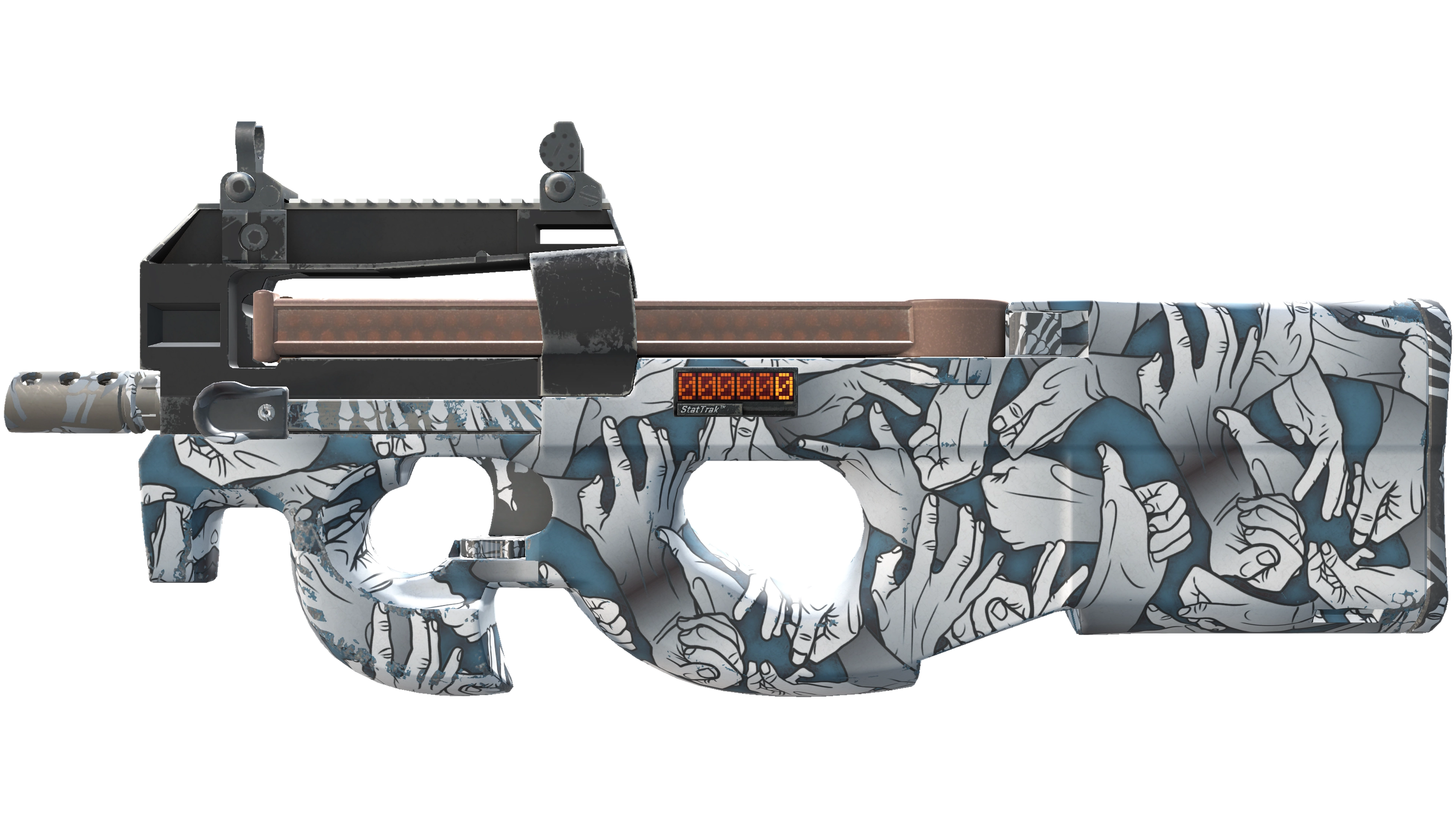 StatTrak™ P90 | Death Grip (Minimal Wear)