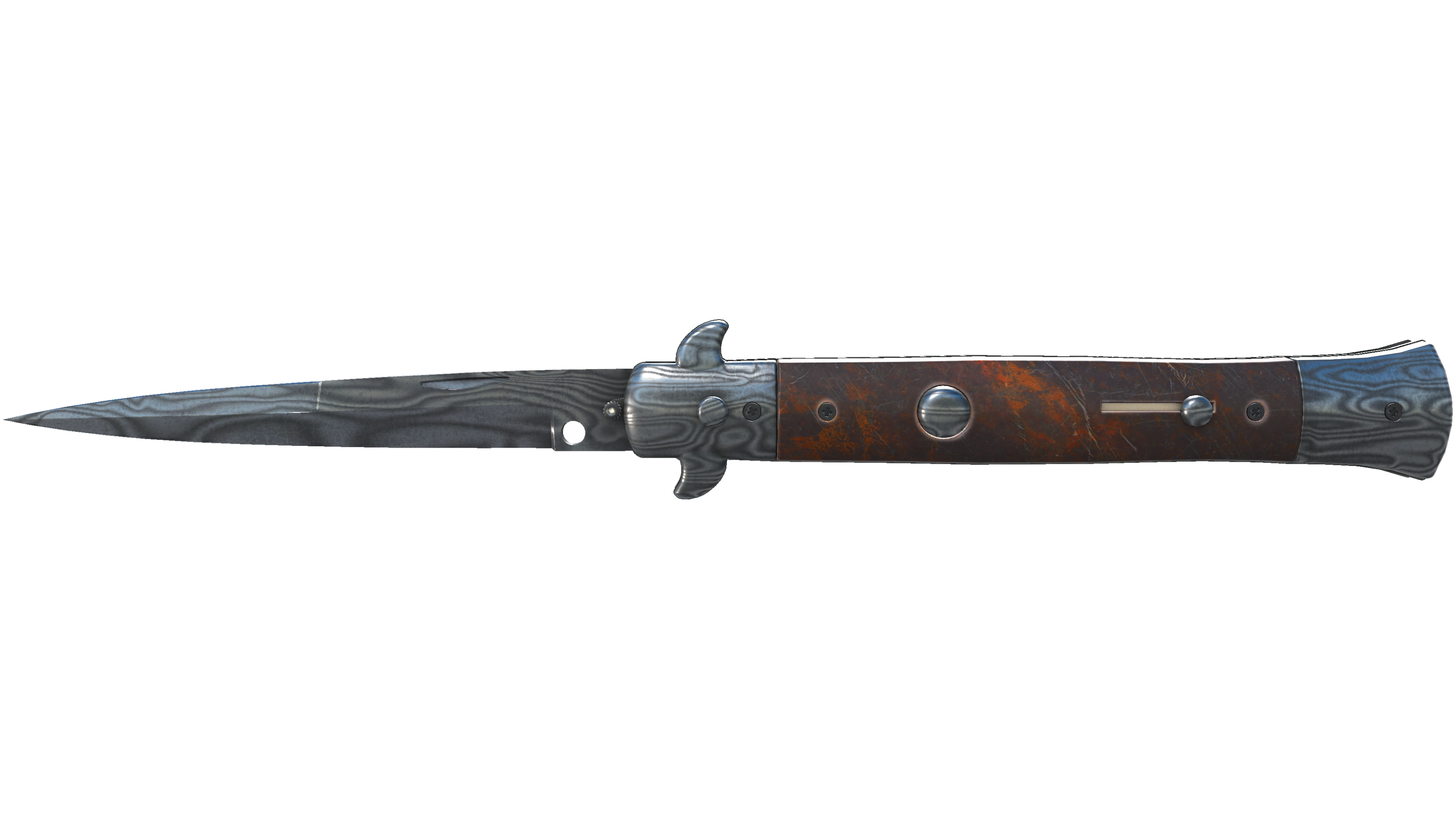 ★ Stiletto Knife | Damascus Steel (Well-Worn) thumbnail