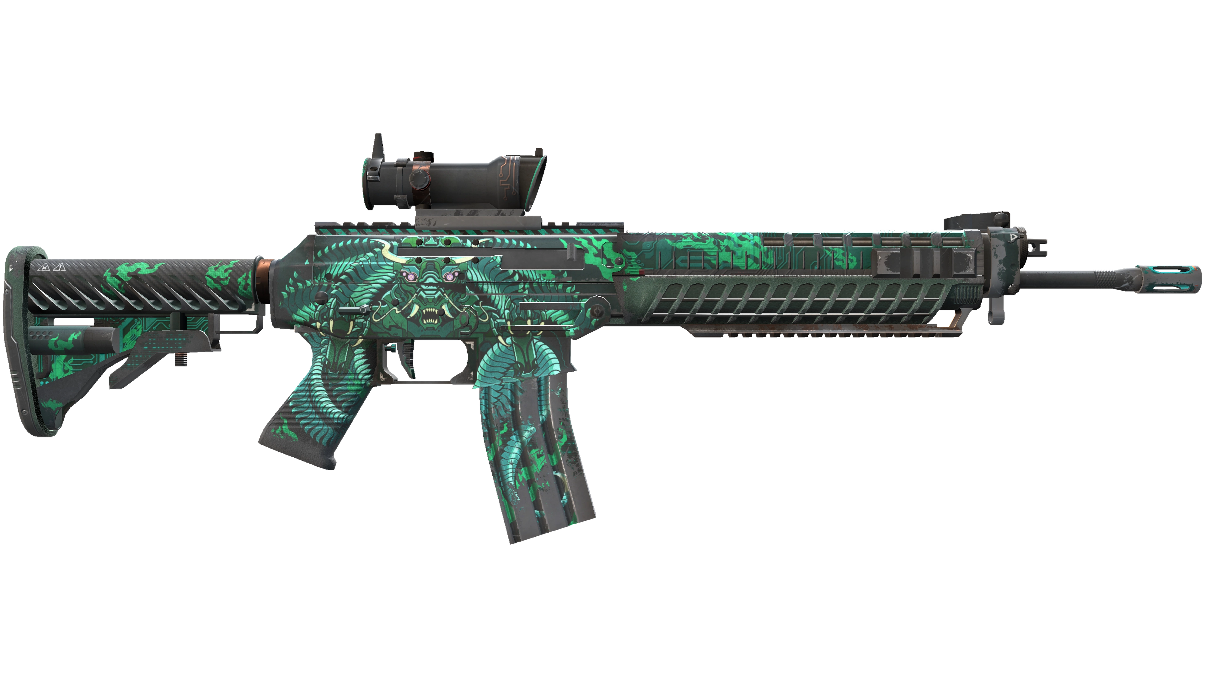 StatTrak™ SG 553 | Dragon Tech (Well-Worn) thumbnail