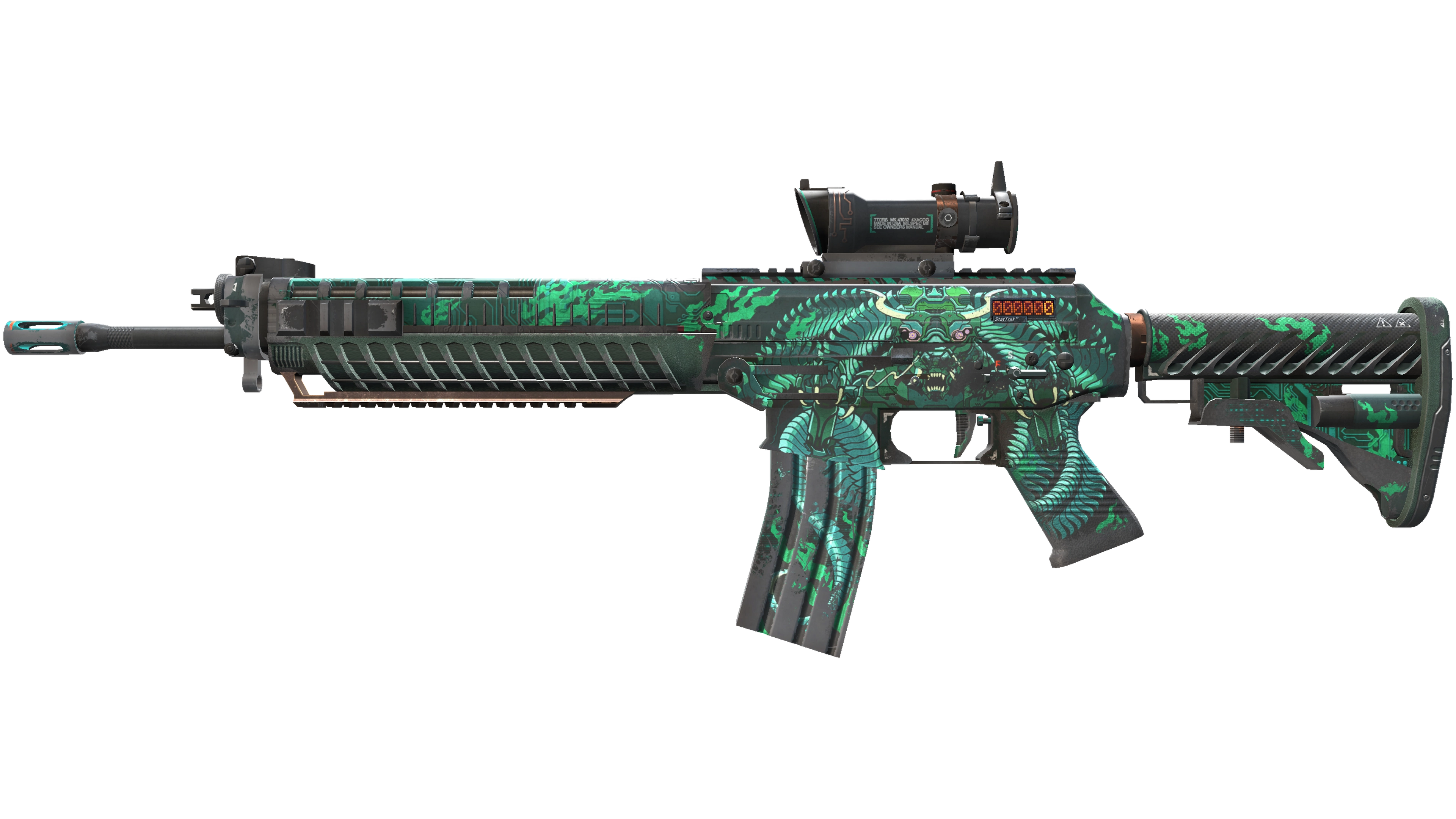 StatTrak™ SG 553 | Dragon Tech (Well-Worn) thumbnail