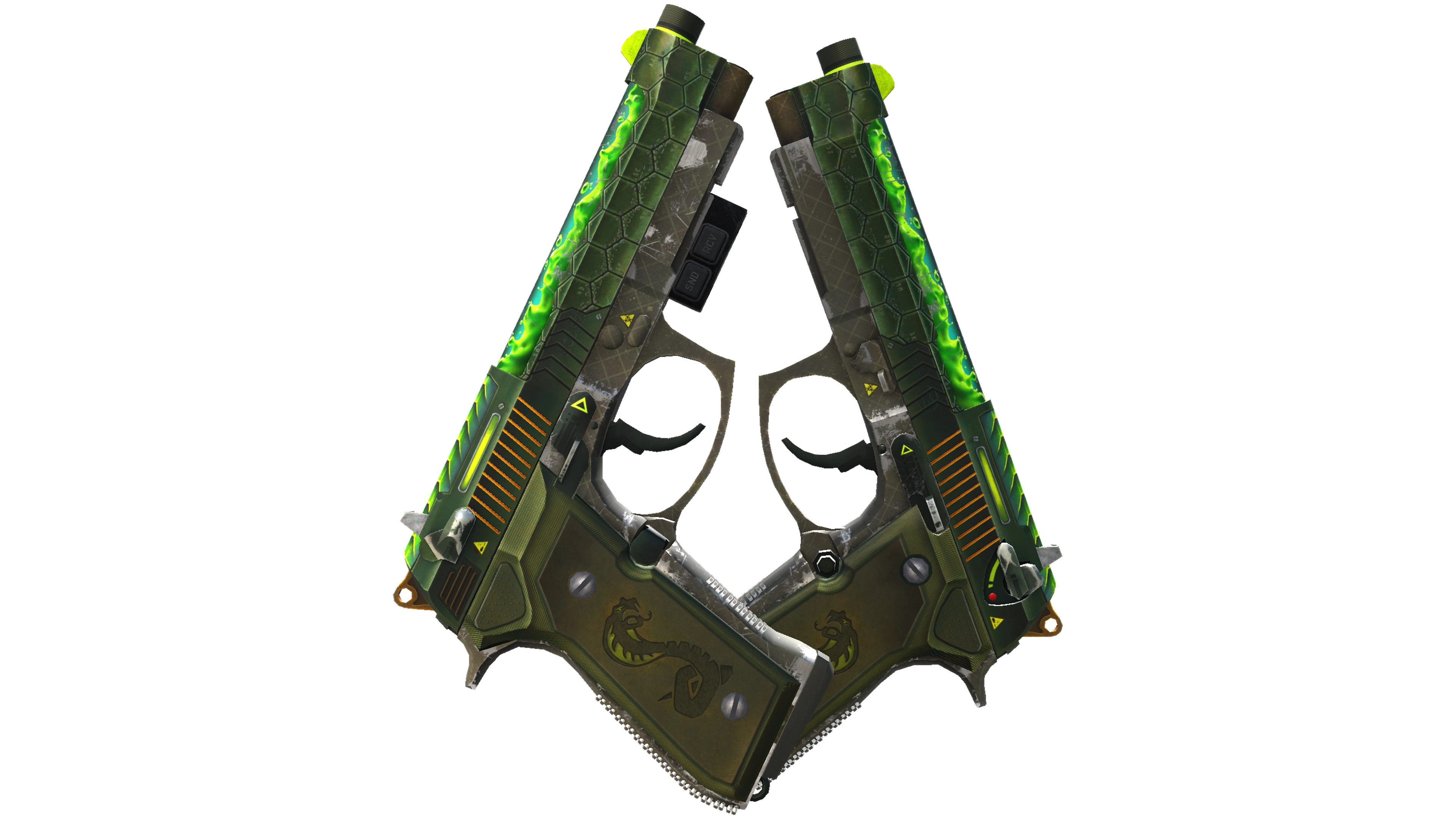 StatTrak™ Dual Berettas | Cobra Strike (Field-Tested) thumbnail