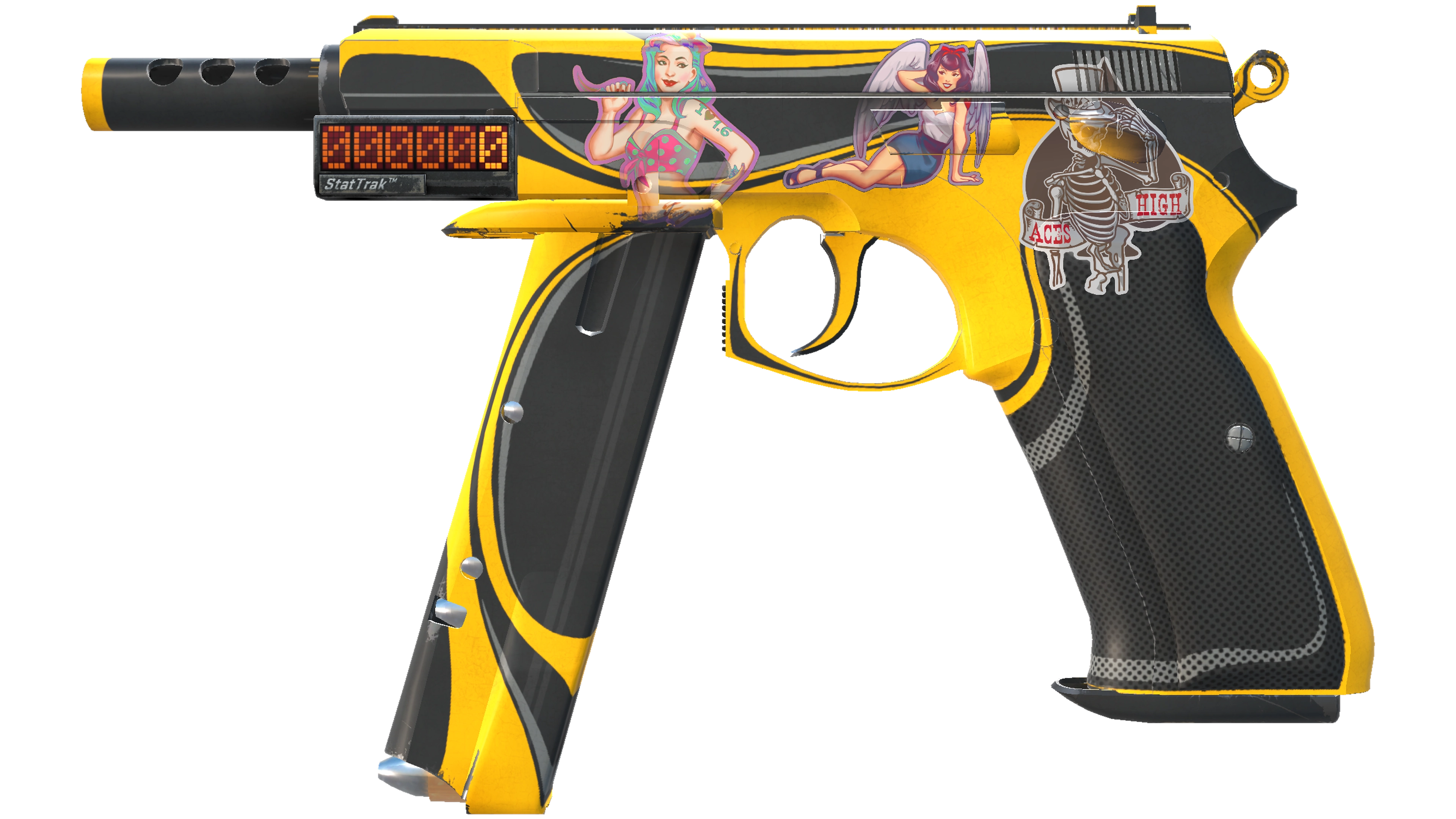 StatTrak™ CZ75-Auto | Yellow Jacket (Minimal Wear)