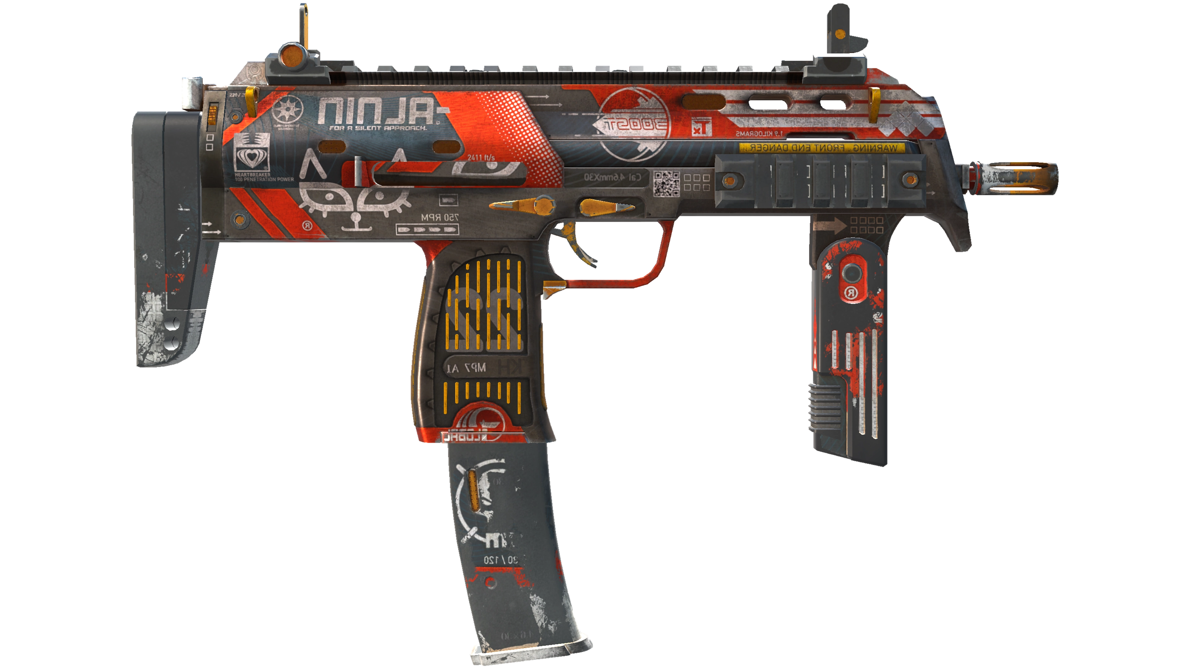 StatTrak™ MP7 | Bloodsport (Battle-Scarred) thumbnail