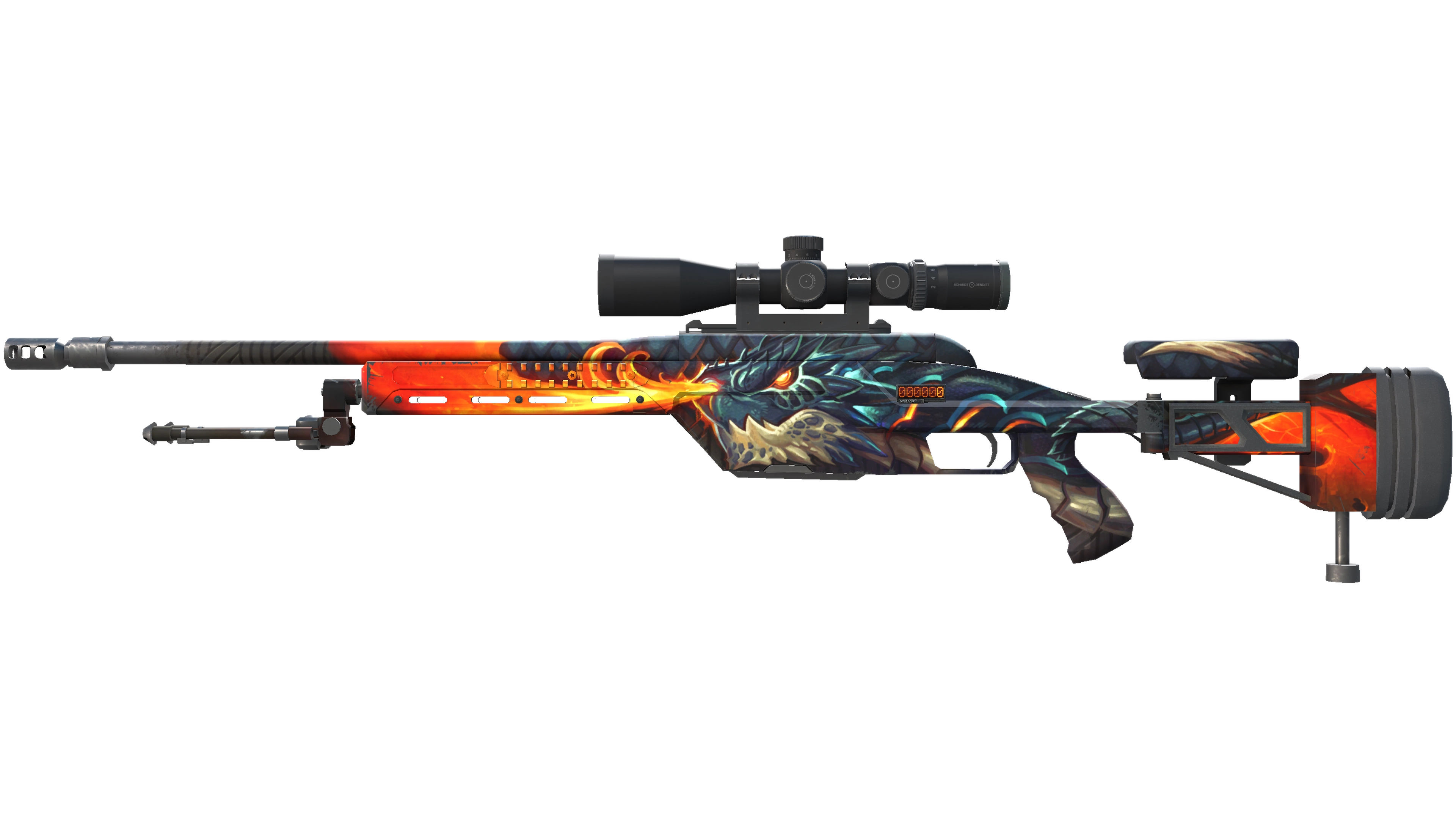 StatTrak™ SSG 08 | Dragonfire (Minimal Wear) thumbnail