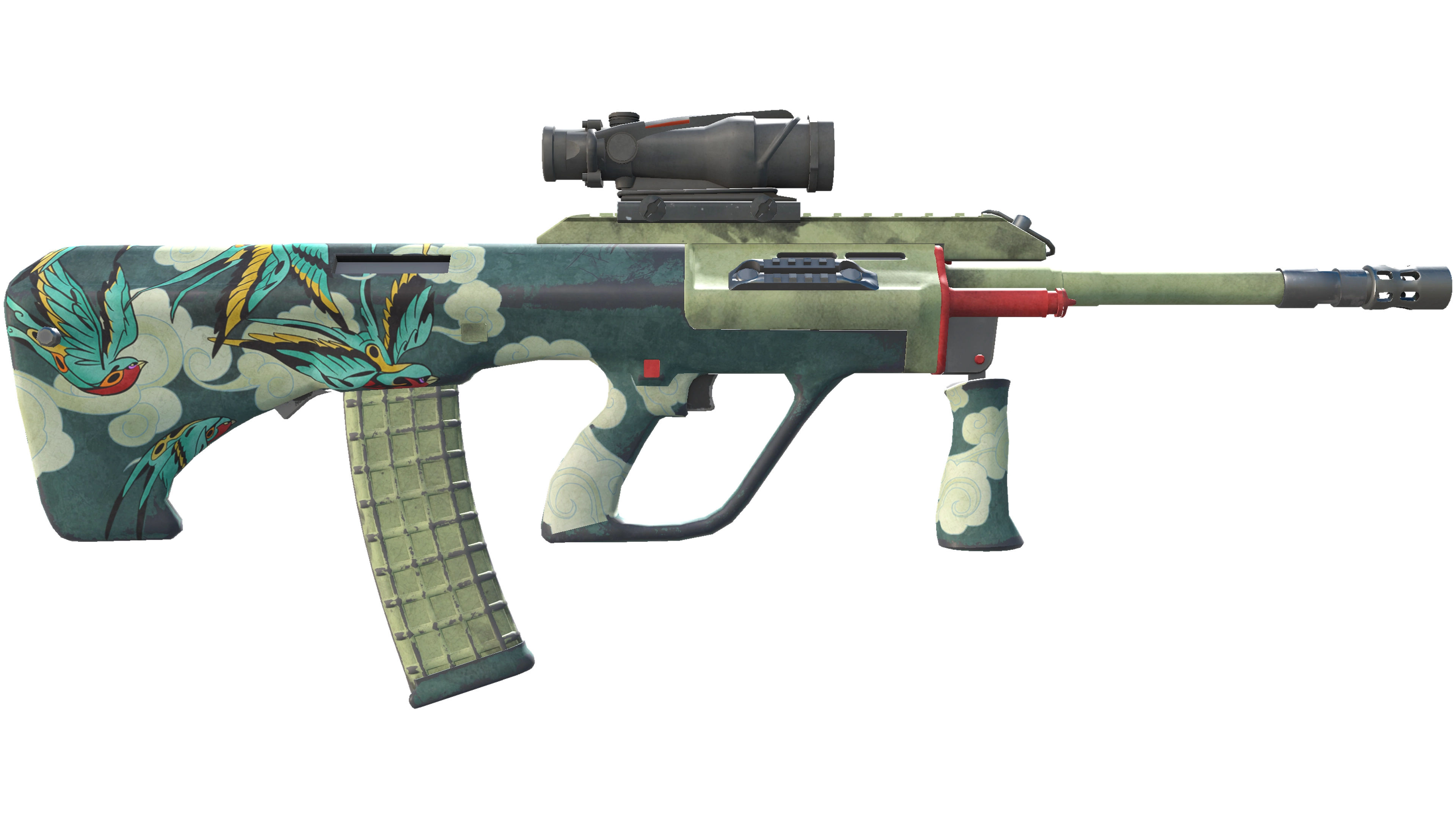 Miniatura de StatTrak™ AUG | Fleet Flock (Field-Tested)