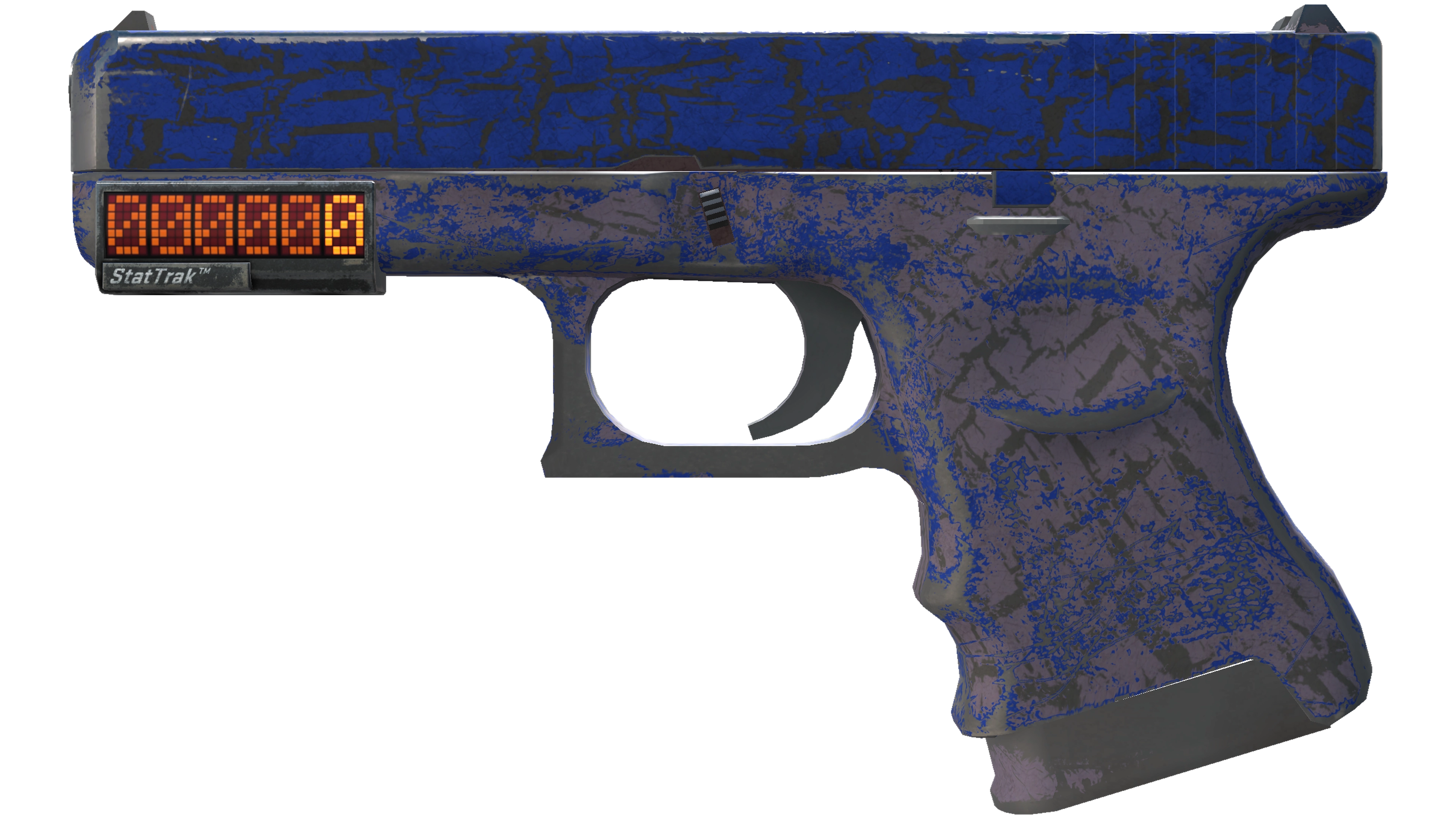 StatTrak™ Glock-18 | Blue Fissure (Battle-Scarred)