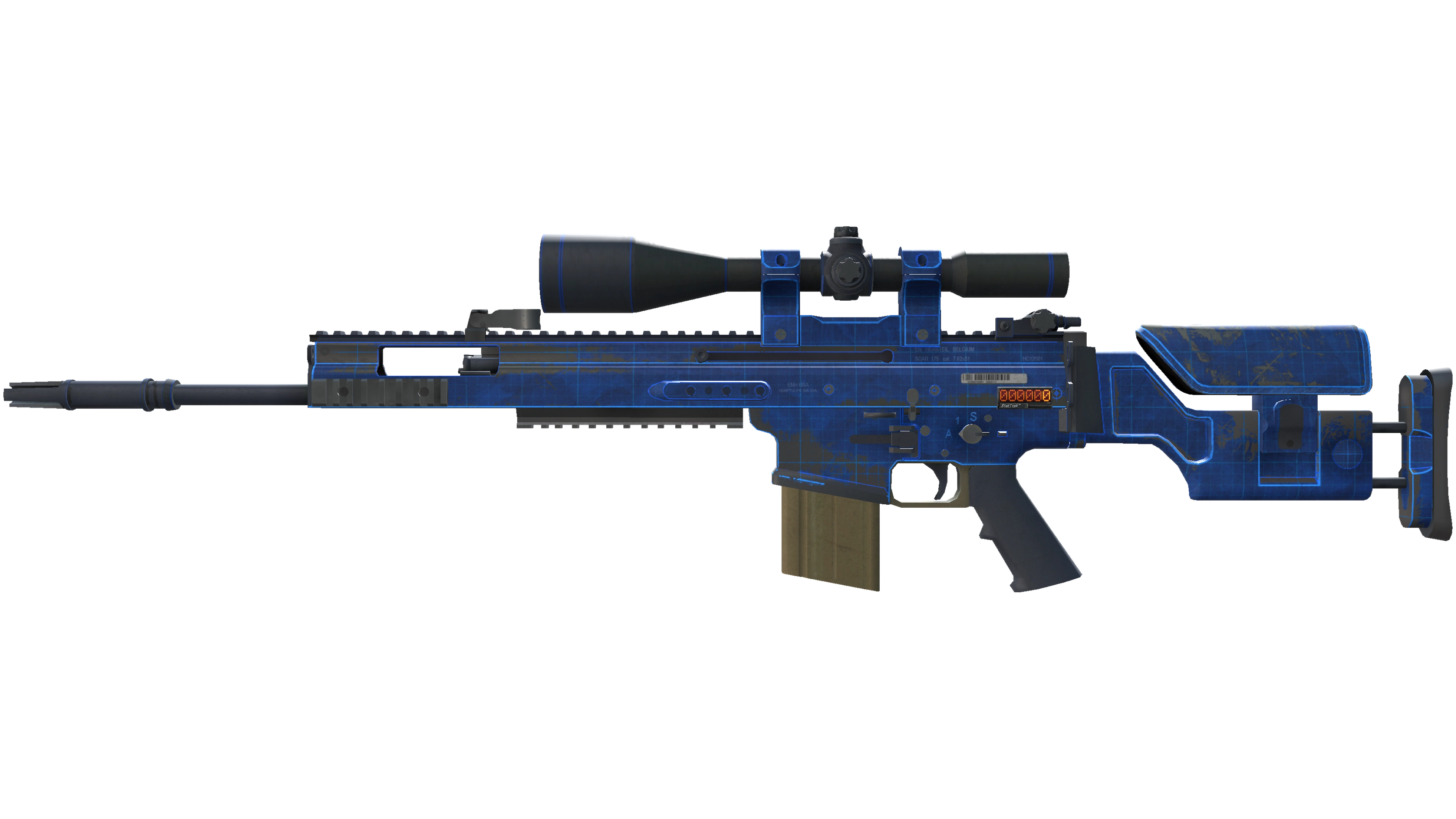 StatTrak™ SCAR-20 | Blueprint (Battle-Scarred) thumbnail