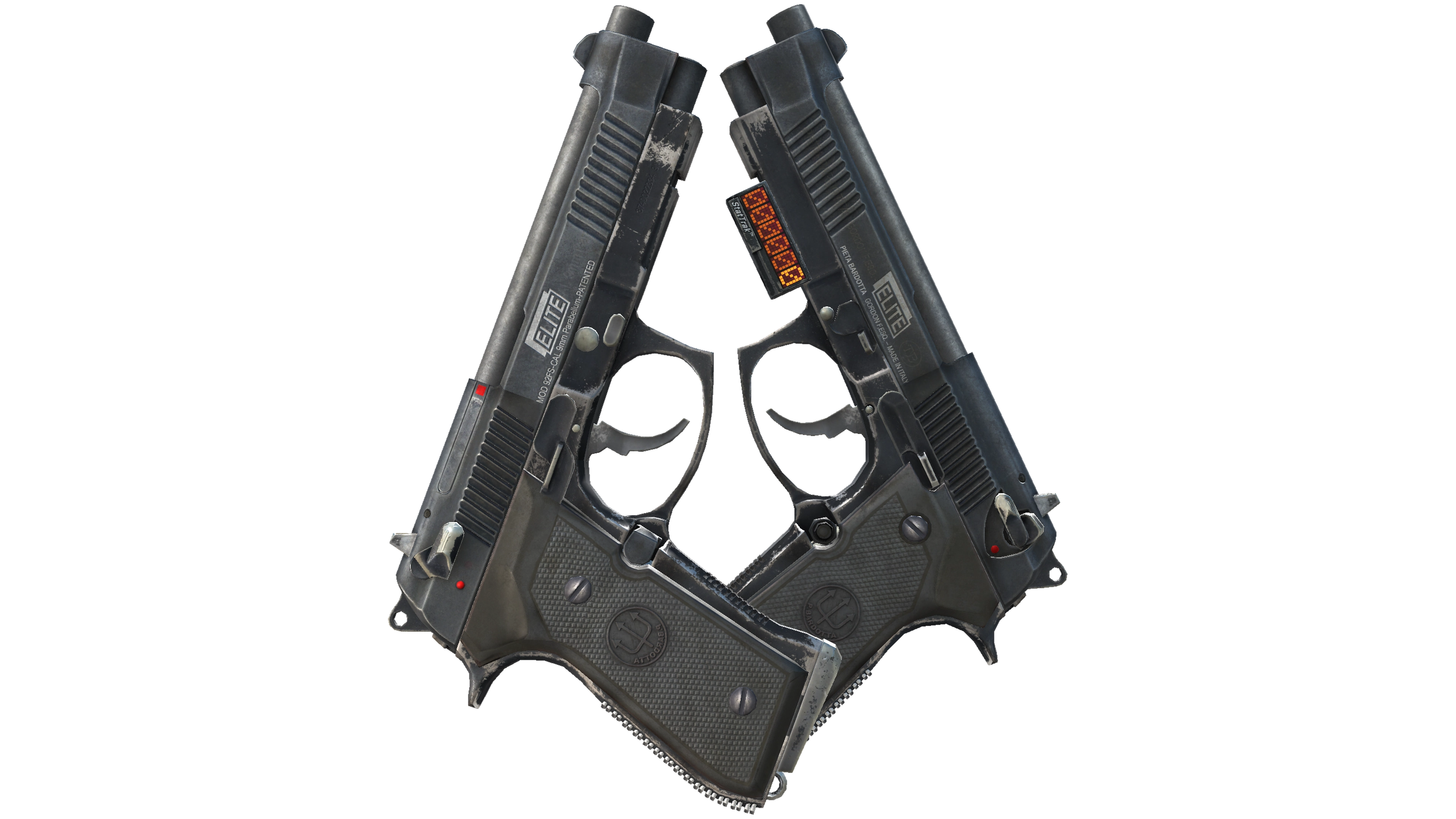 Vorschau von StatTrak™ Dual Berettas | Elite 1.6 (Battle-Scarred)