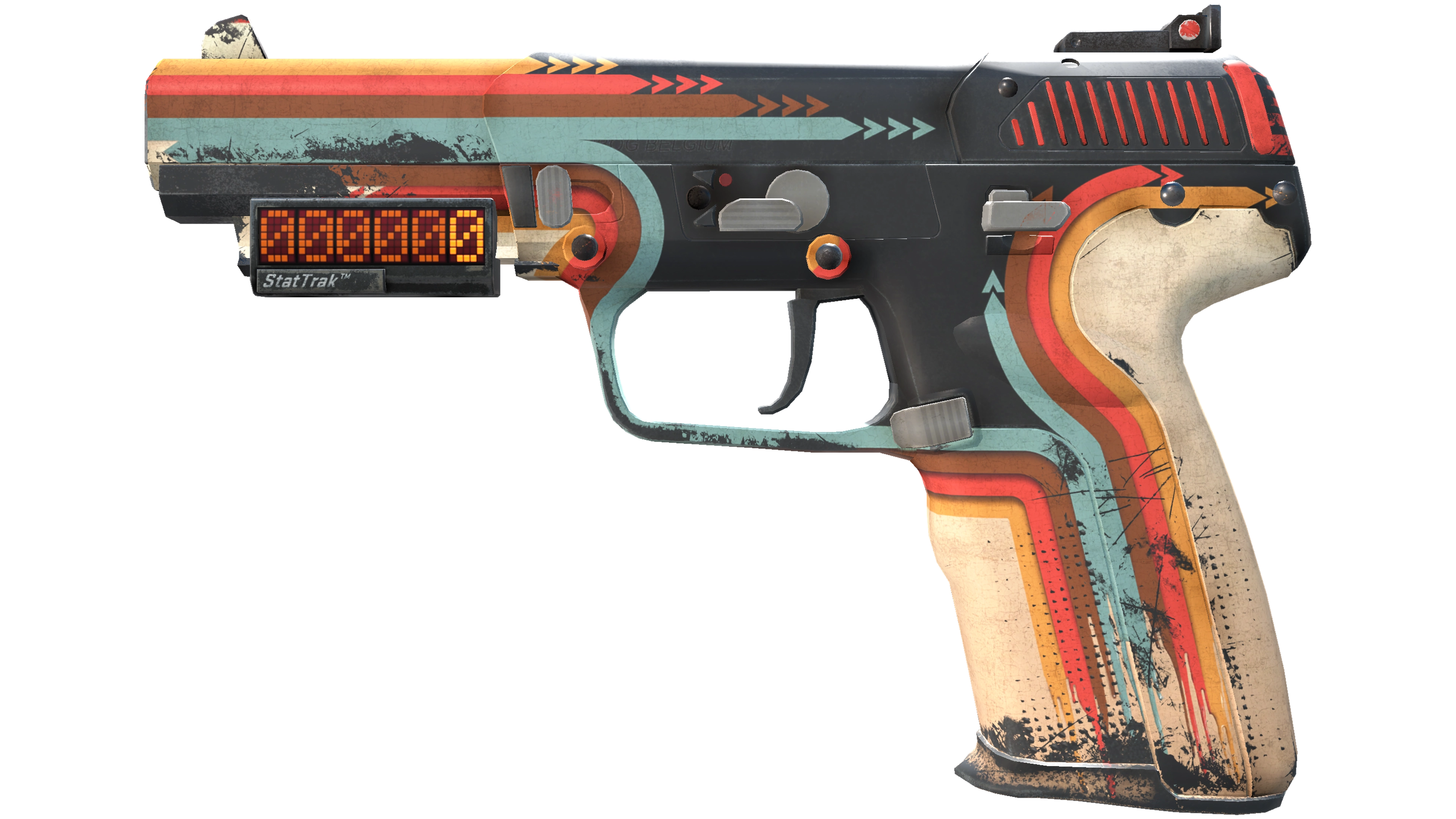 StatTrak™ Five-SeveN | Retrobution (Battle-Scarred)