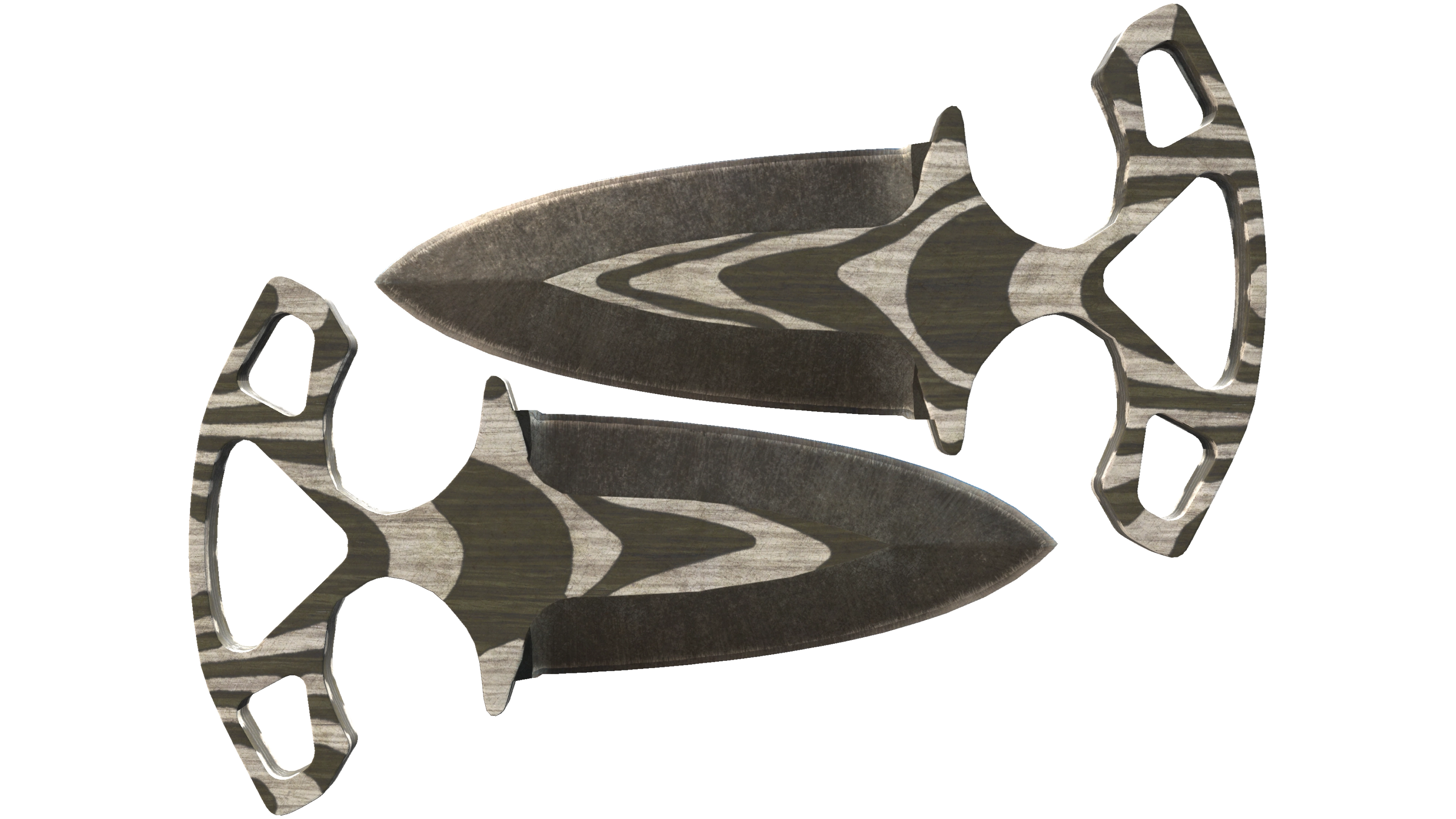 ★ StatTrak™ Shadow Daggers | Black Laminate (Battle-Scarred)
