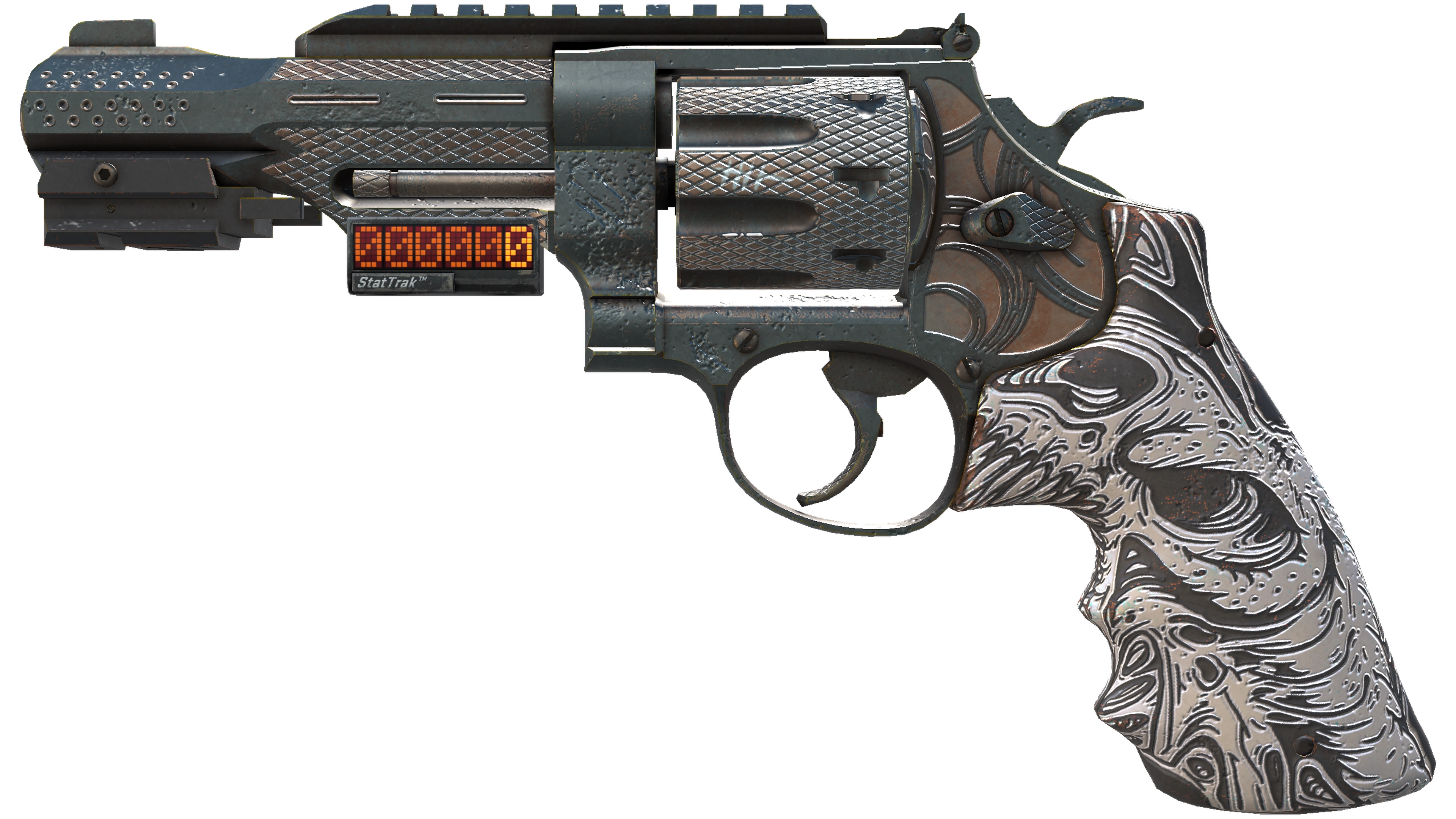 StatTrak™ R8 Revolver | Bone Forged (Minimal Wear)