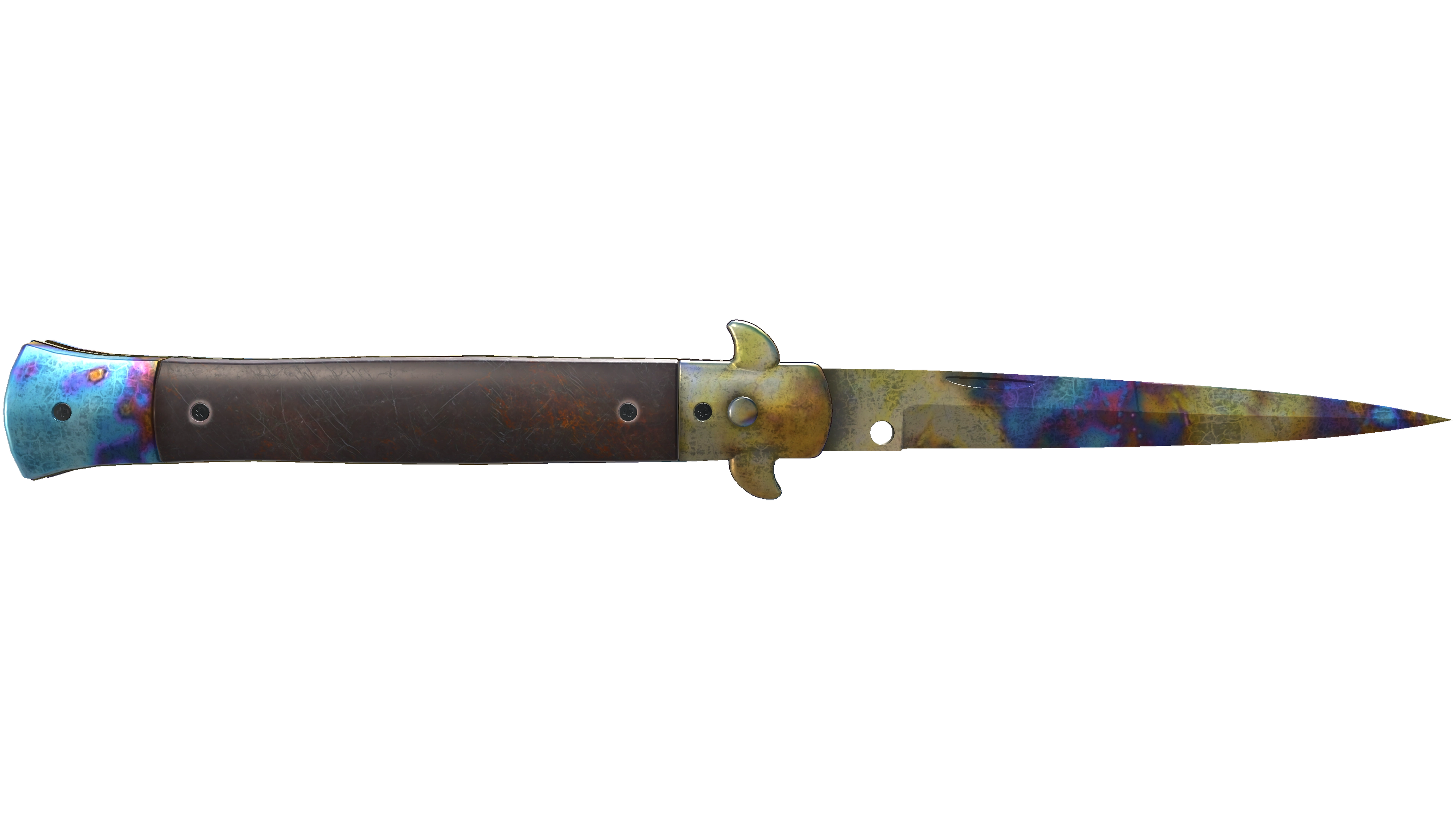 ★ Stiletto Knife | Case Hardened (Well-Worn)