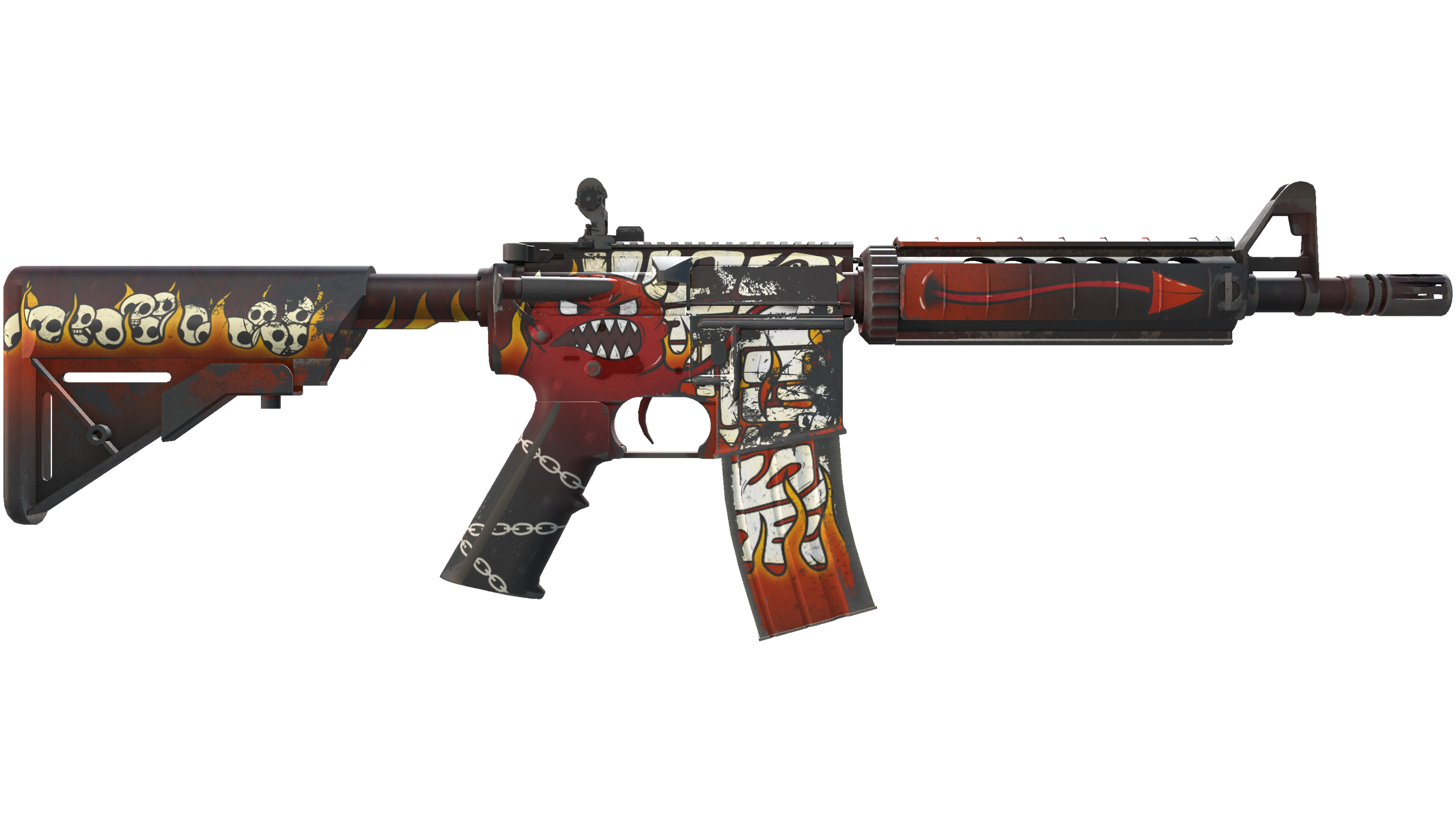 صورة مصغرة لـ M4A4 | Hellfire (Minimal Wear)