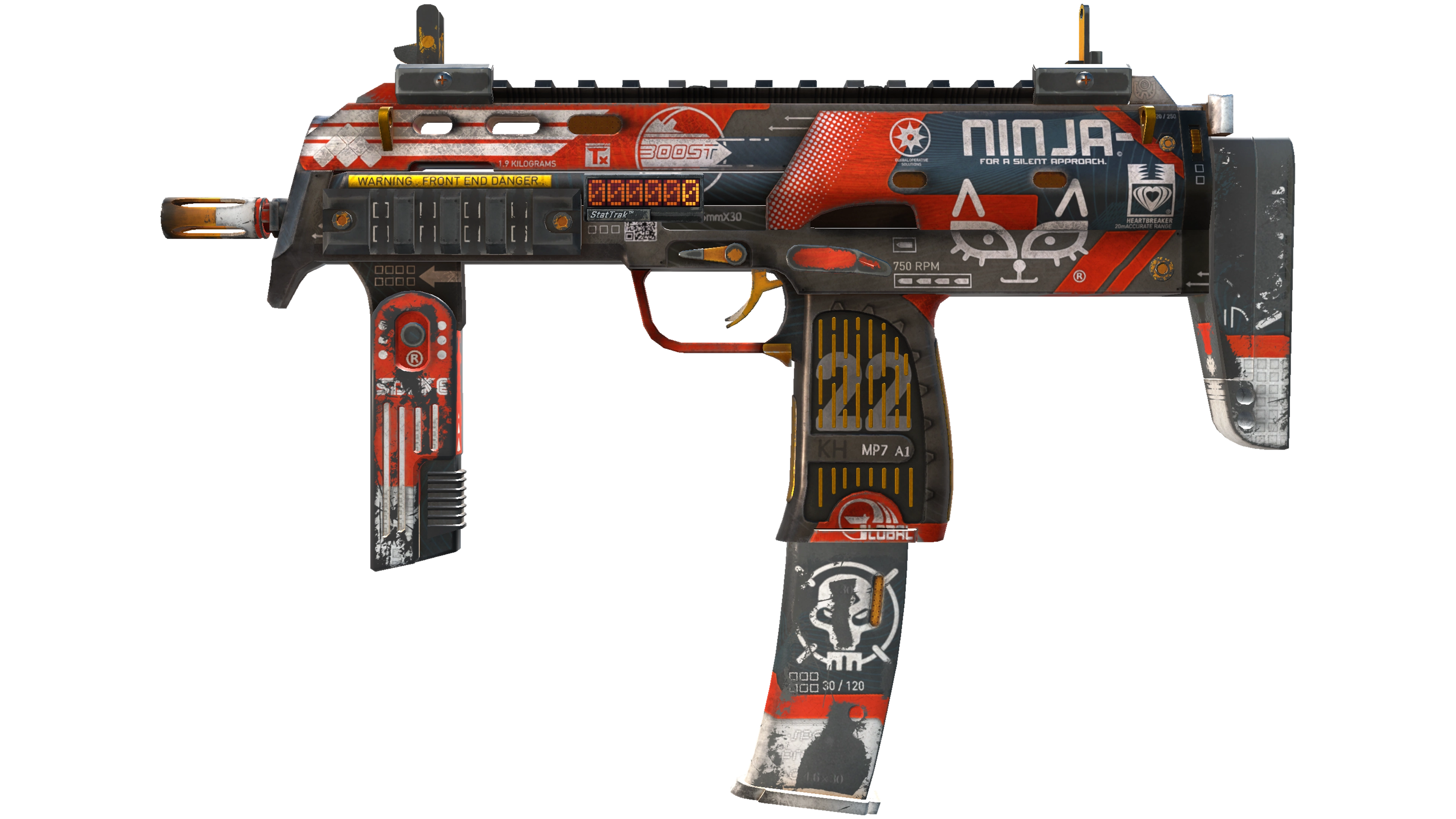 StatTrak™ MP7 | Bloodsport (Well-Worn)