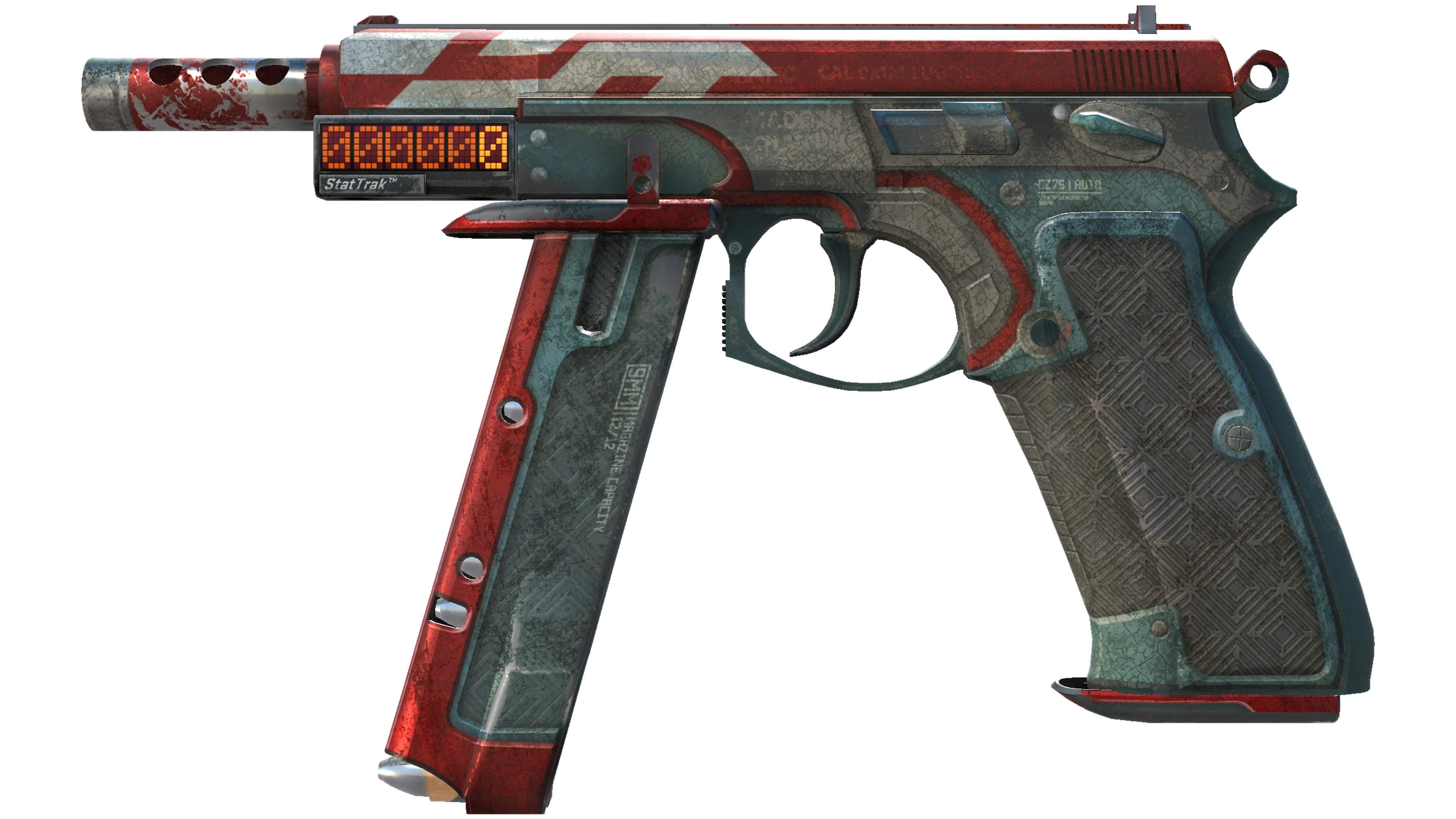 StatTrak™ CZ75-Auto | Red Astor (Battle-Scarred)
