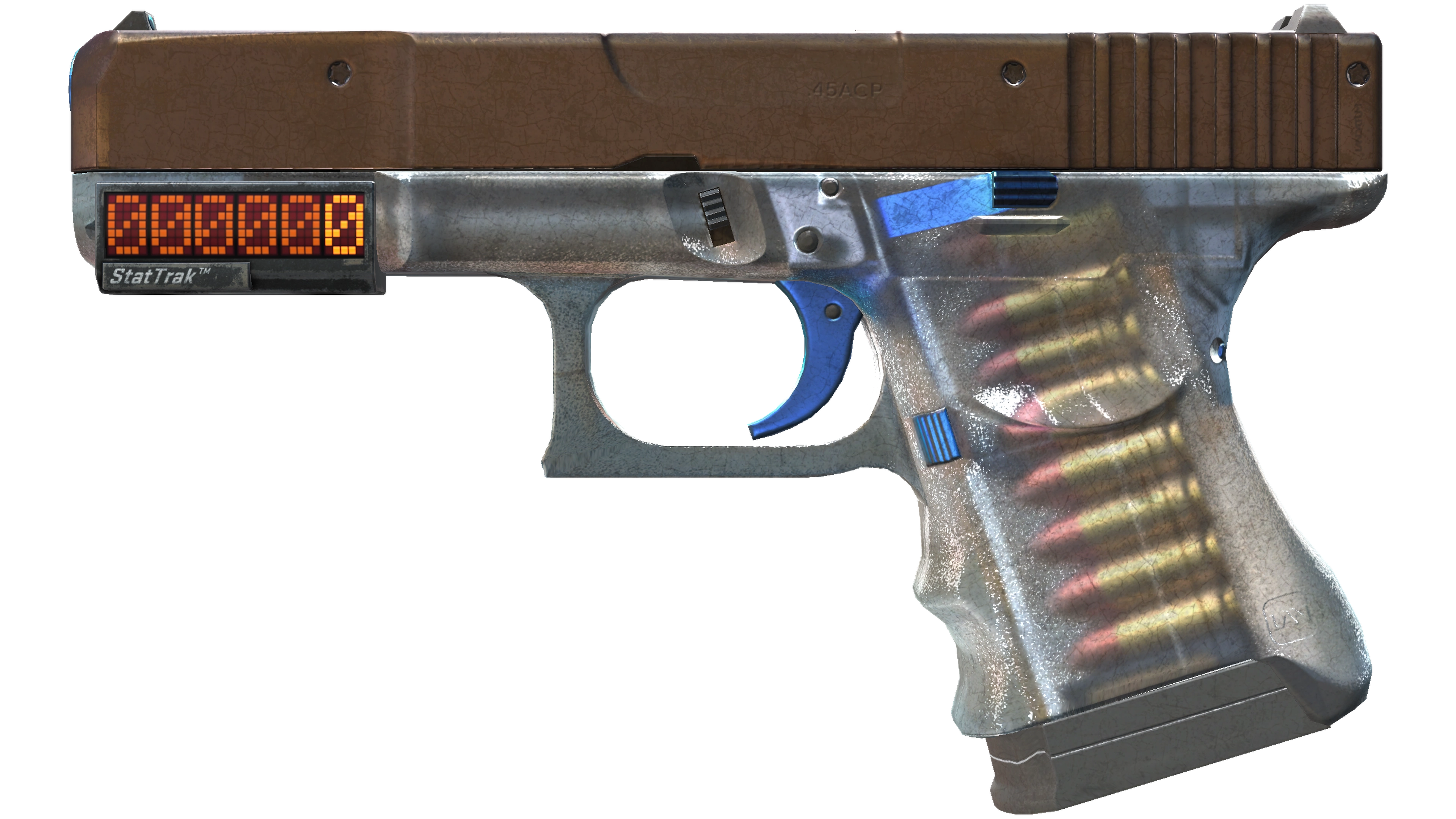 StatTrak™ Glock-18 | Clear Polymer (Battle-Scarred)