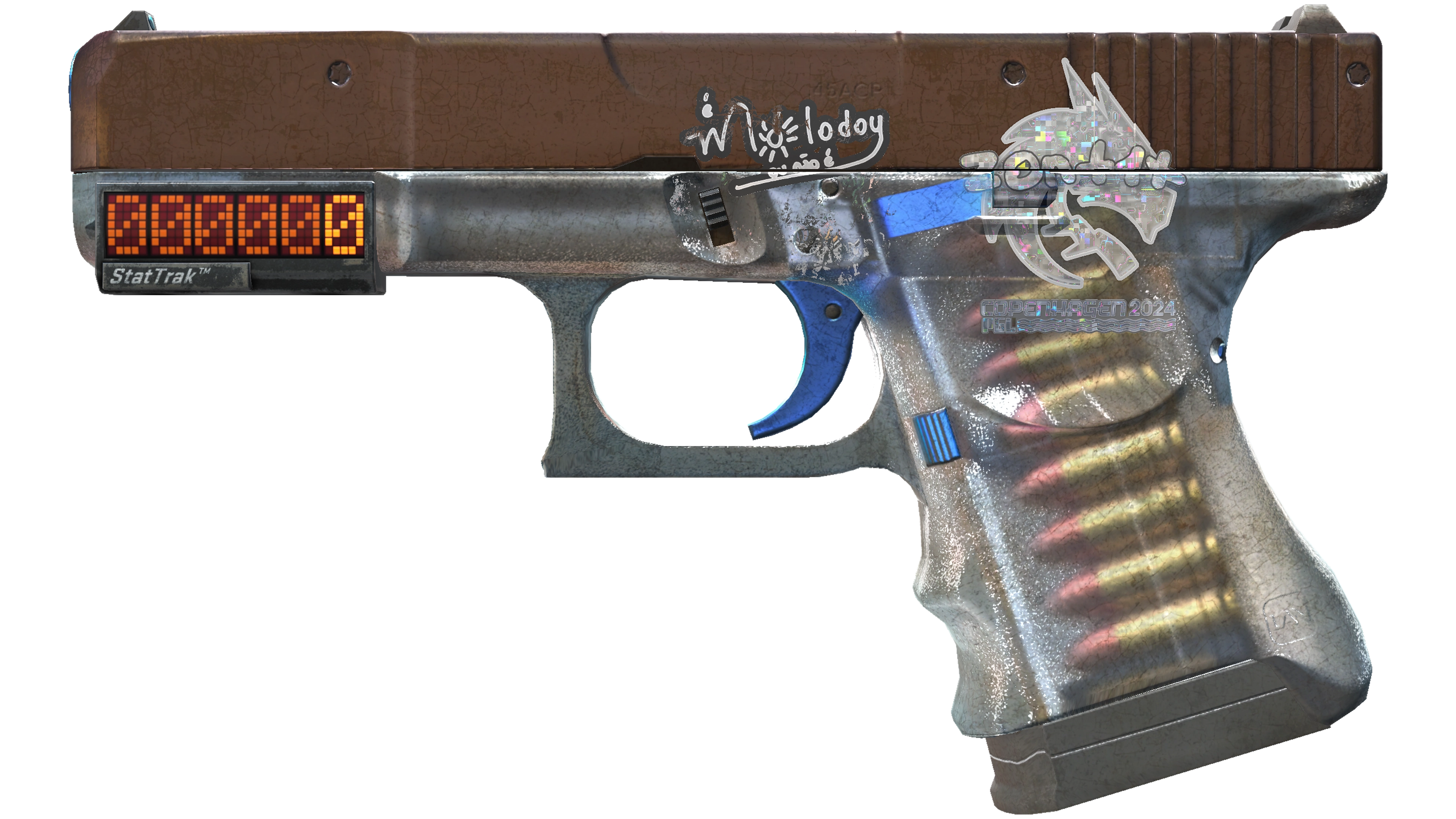 StatTrak™ Glock-18 | Clear Polymer (Battle-Scarred)