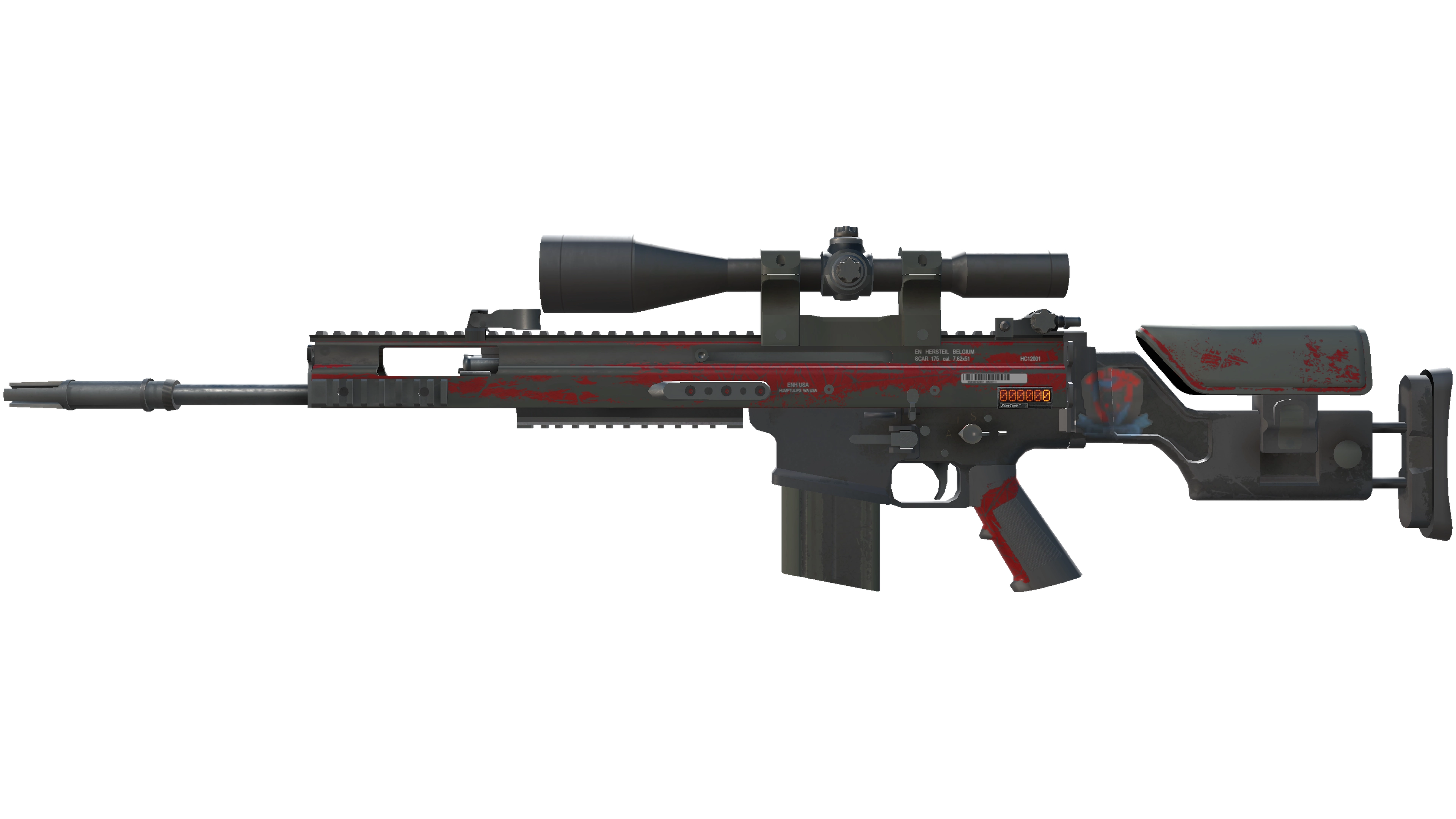 StatTrak™ SCAR-20 | Crimson Web (Battle-Scarred)