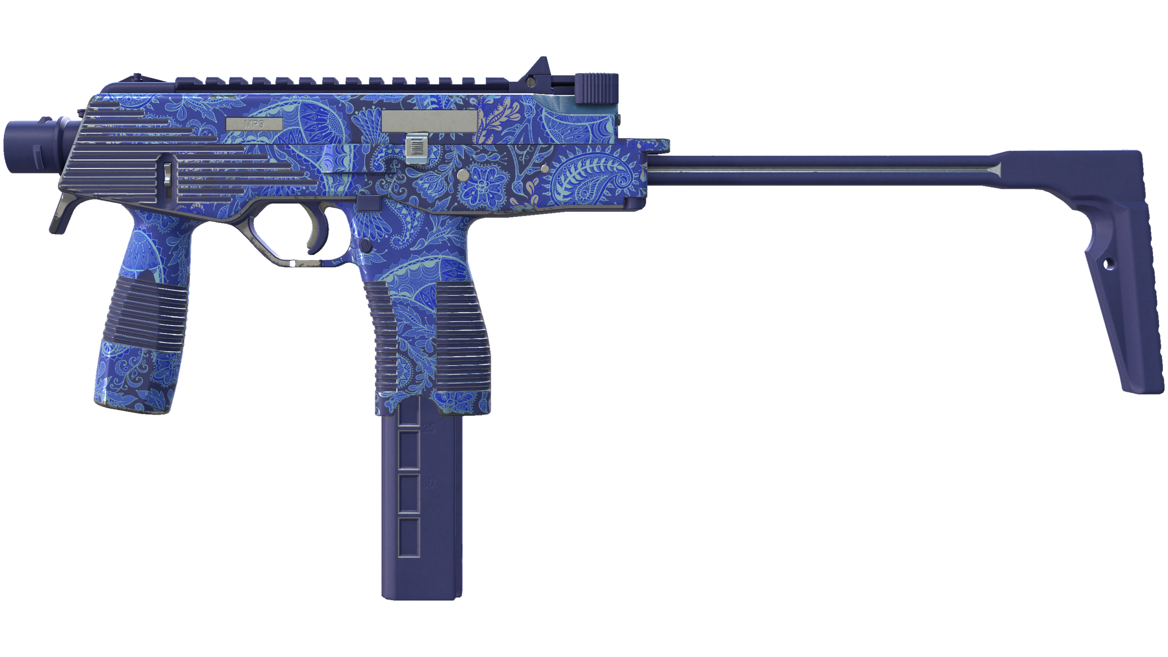 MP9 | Cobalt Paisley (Minimal Wear)