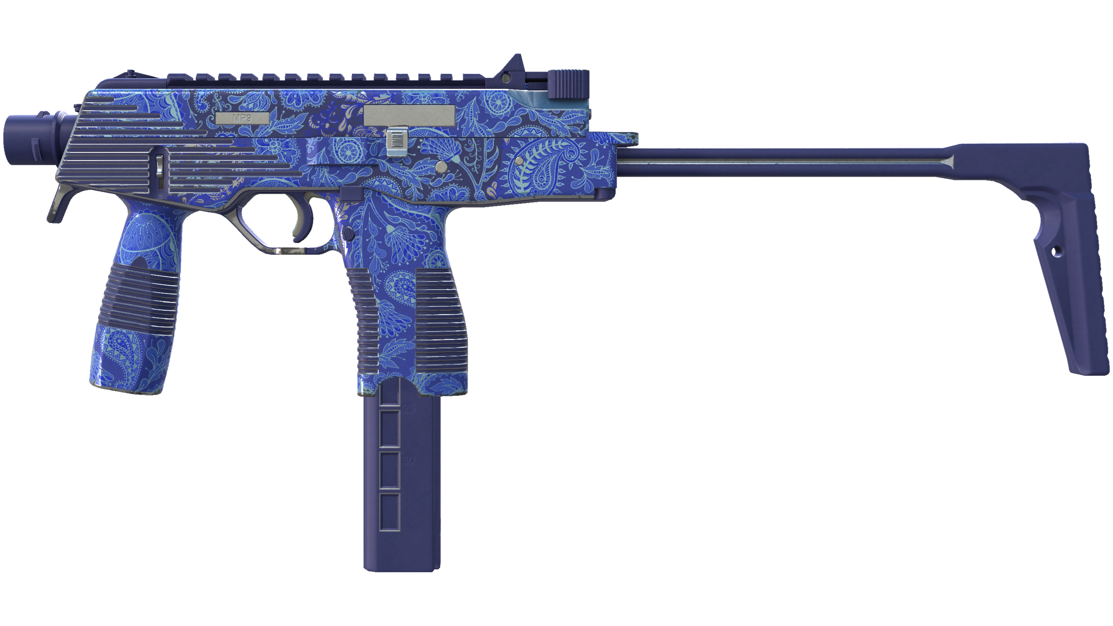 MP9 | Cobalt Paisley (Minimal Wear)
