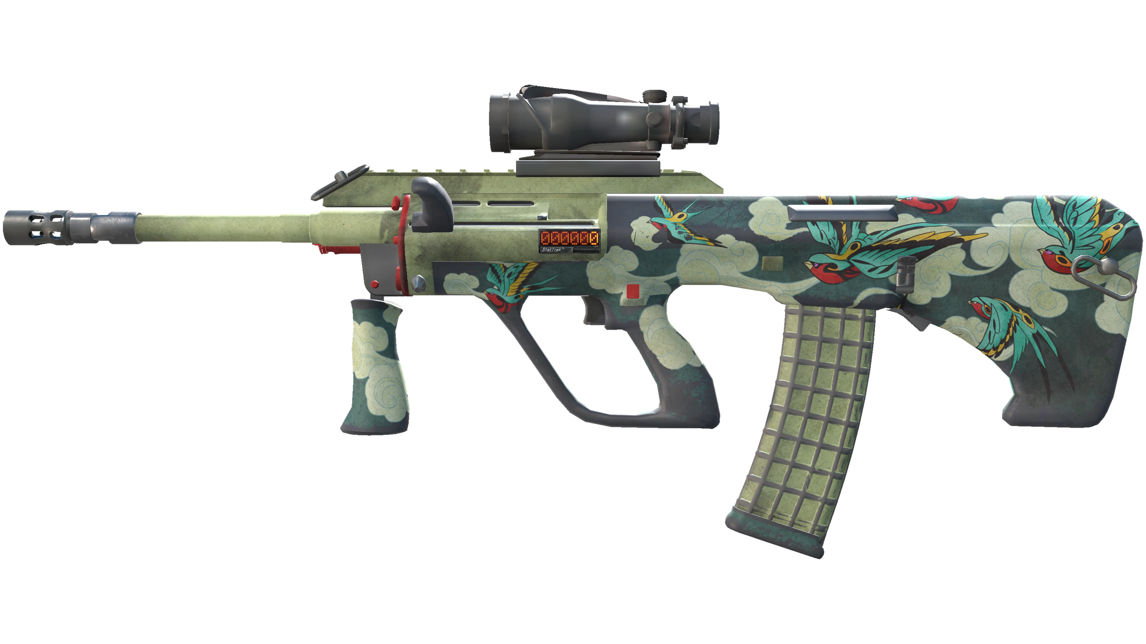 StatTrak™ AUG | Fleet Flock (Well-Worn)