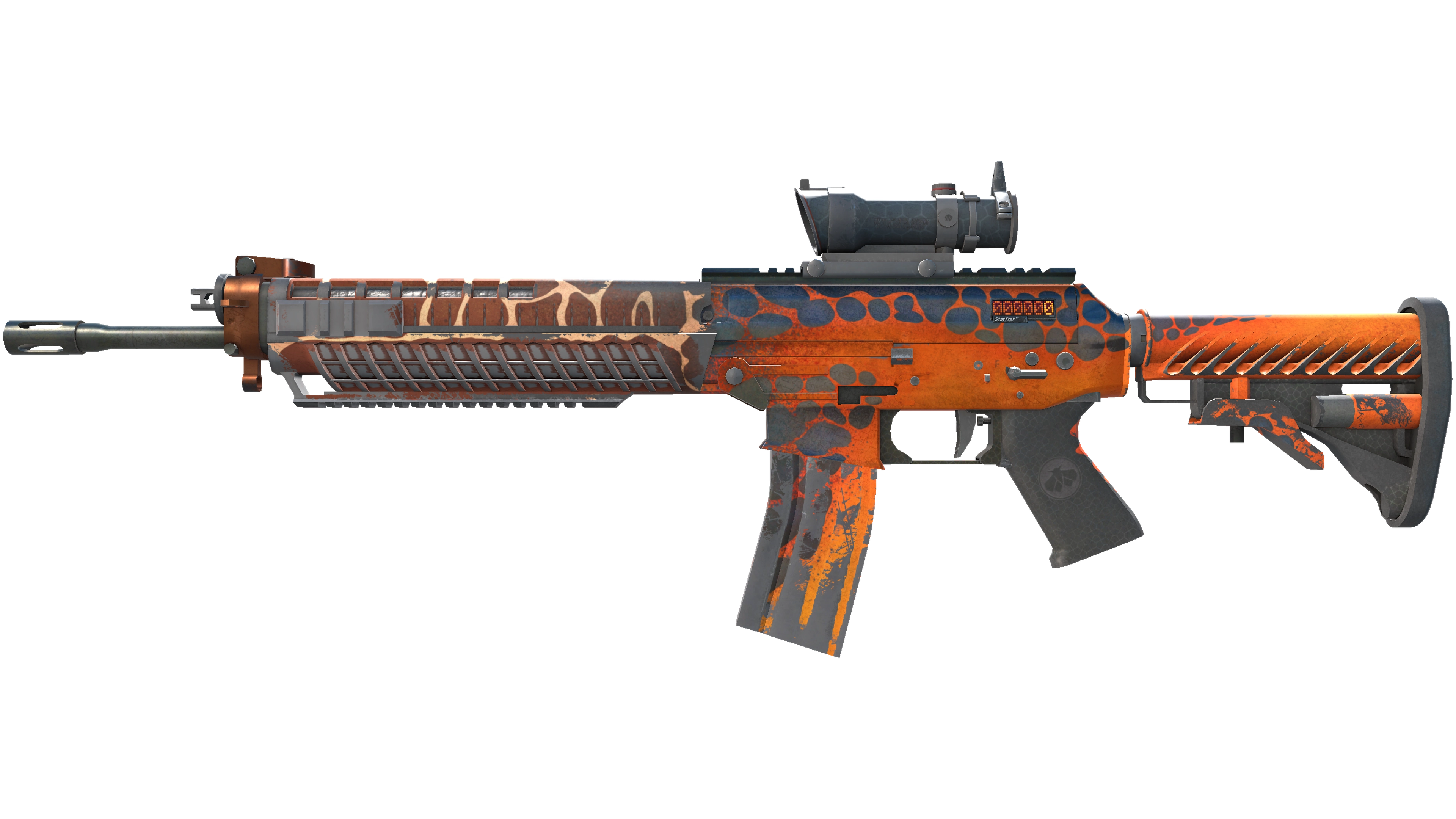 StatTrak™ SG 553 | Tiger Moth (Well-Worn)