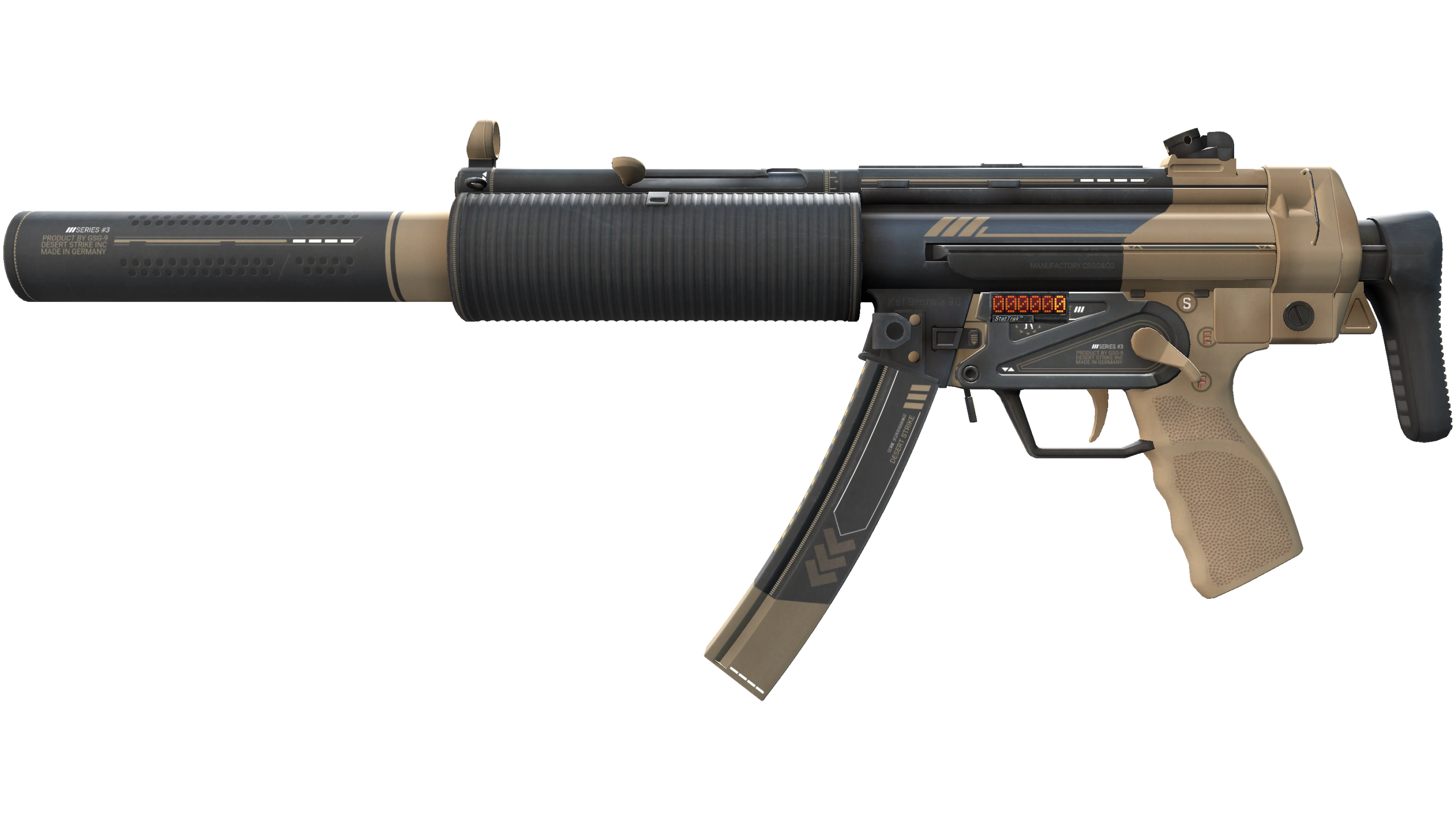 StatTrak™ MP5-SD | Desert Strike (Factory New)