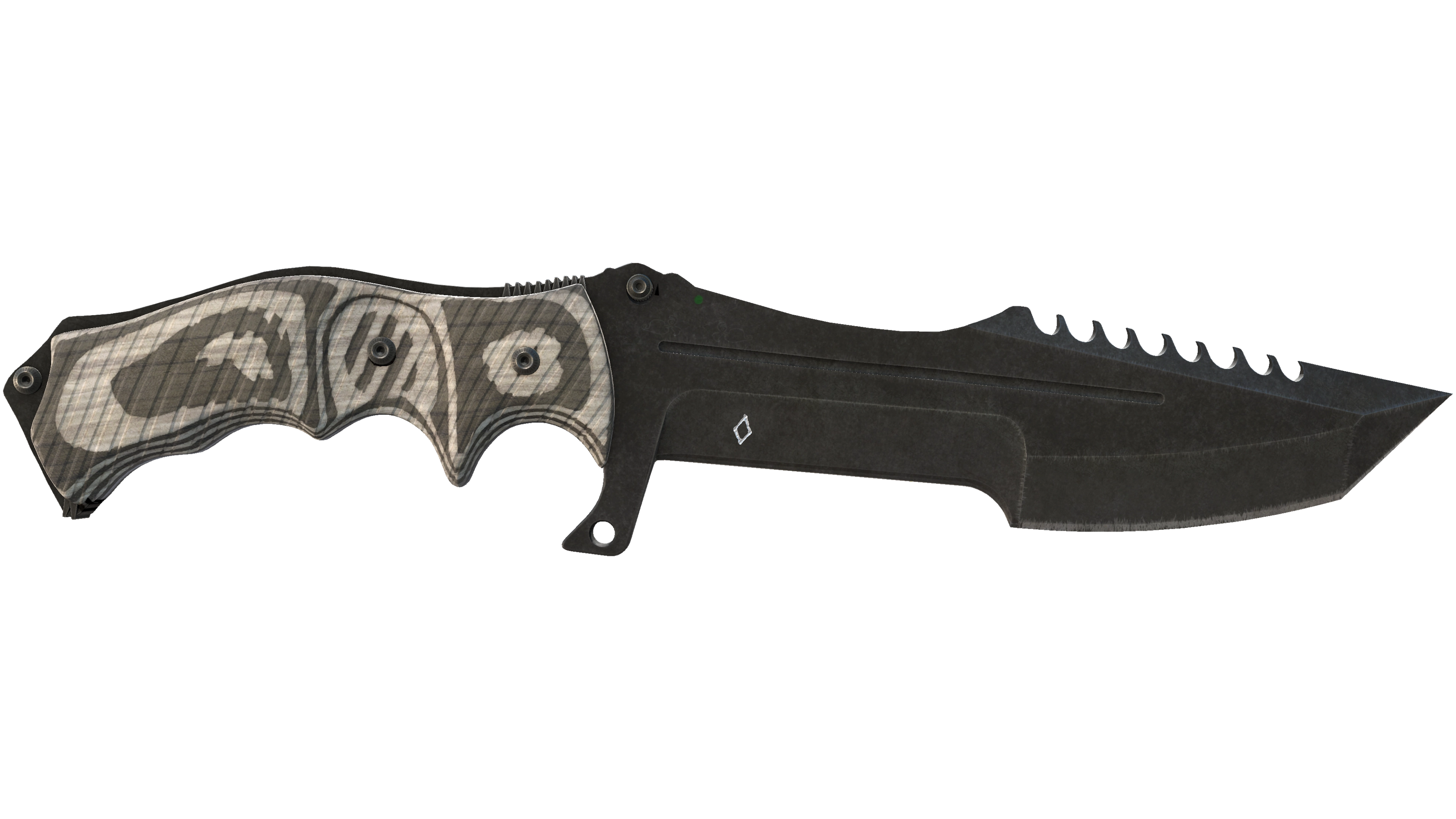 ★ StatTrak™ Huntsman Knife | Black Laminate (Battle-Scarred)