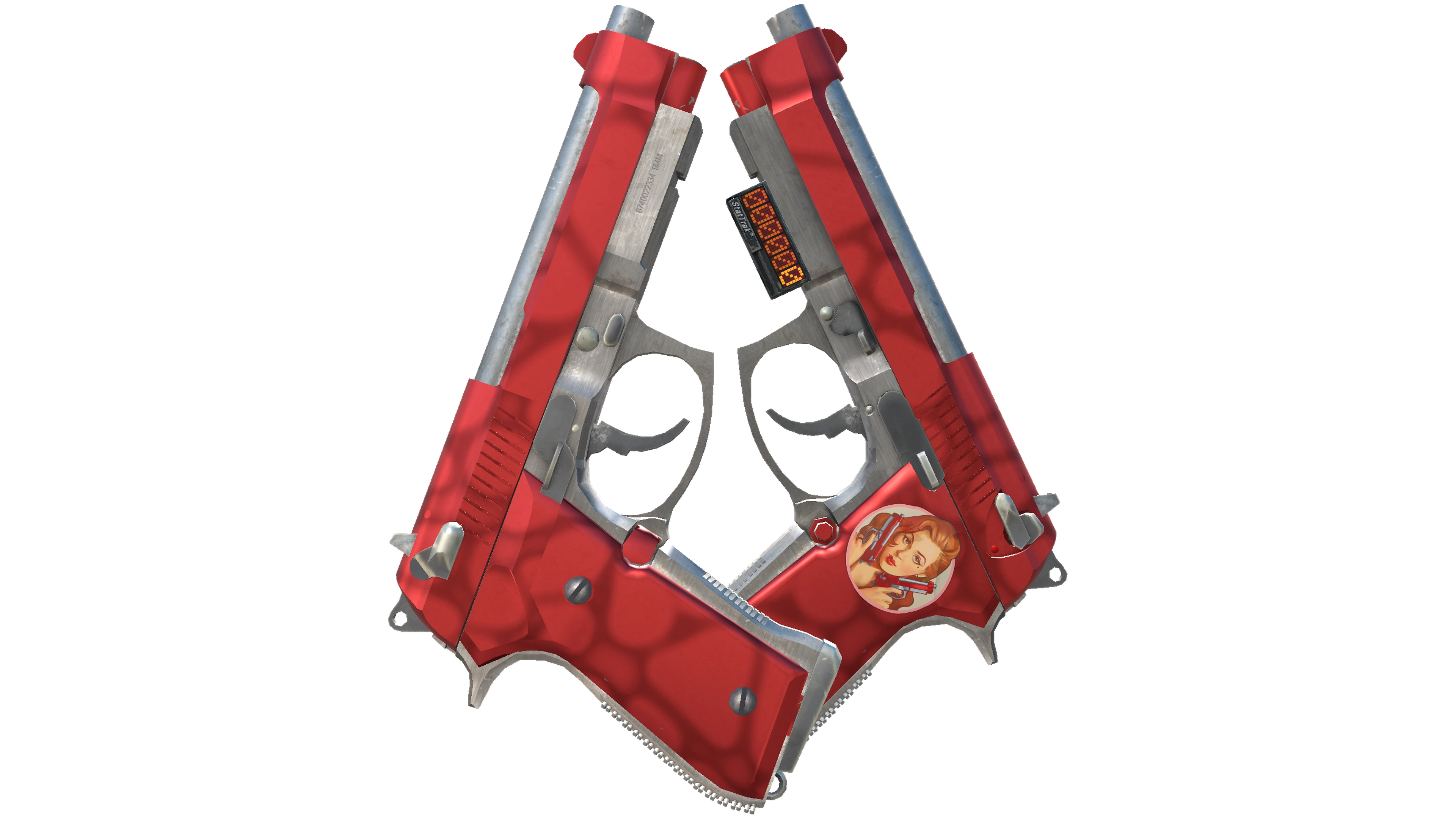 StatTrak™ Dual Berettas | Hemoglobin (Factory New)
