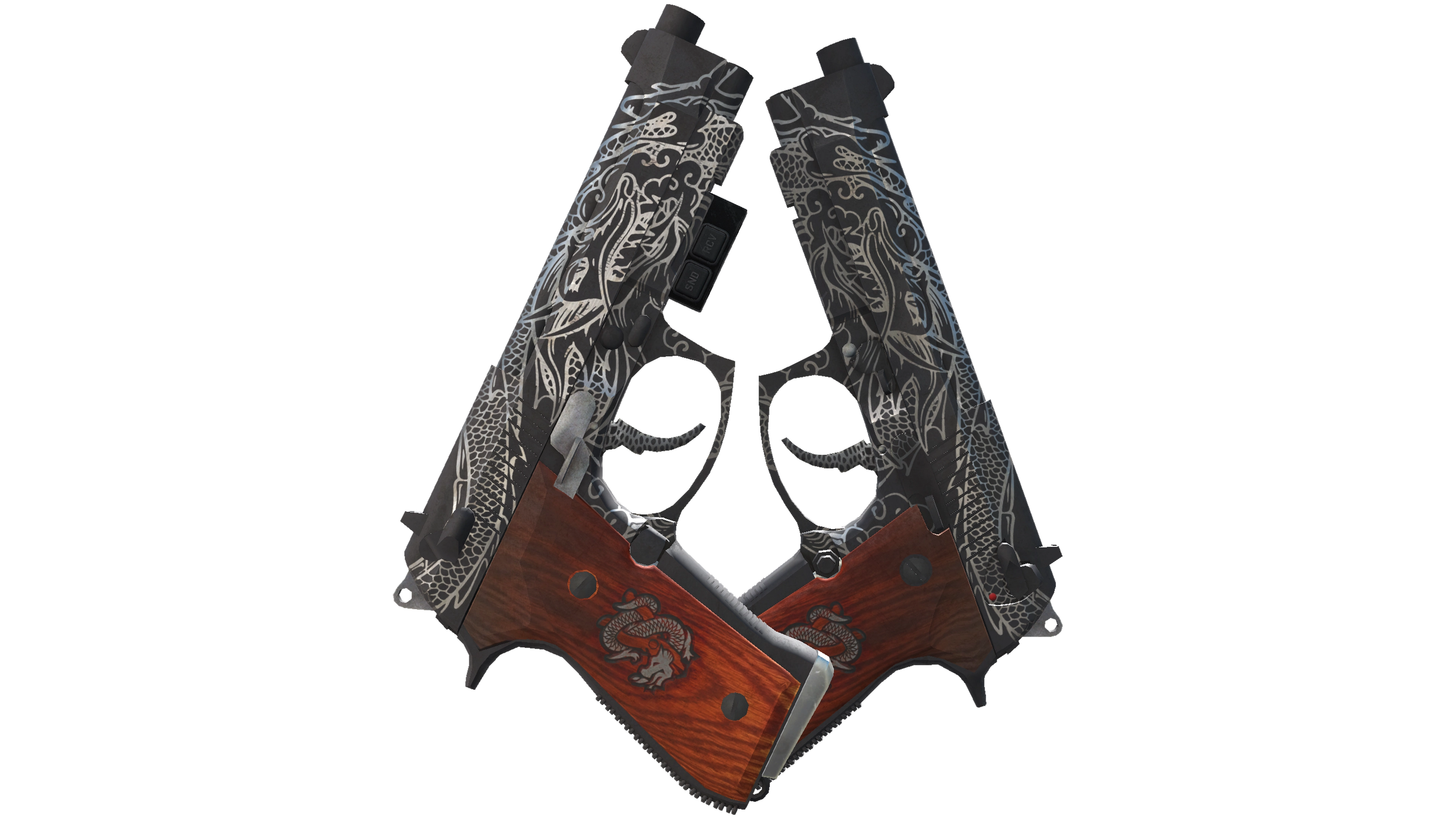 Miniatura de StatTrak™ Dual Berettas | Dualing Dragons (Battle-Scarred)