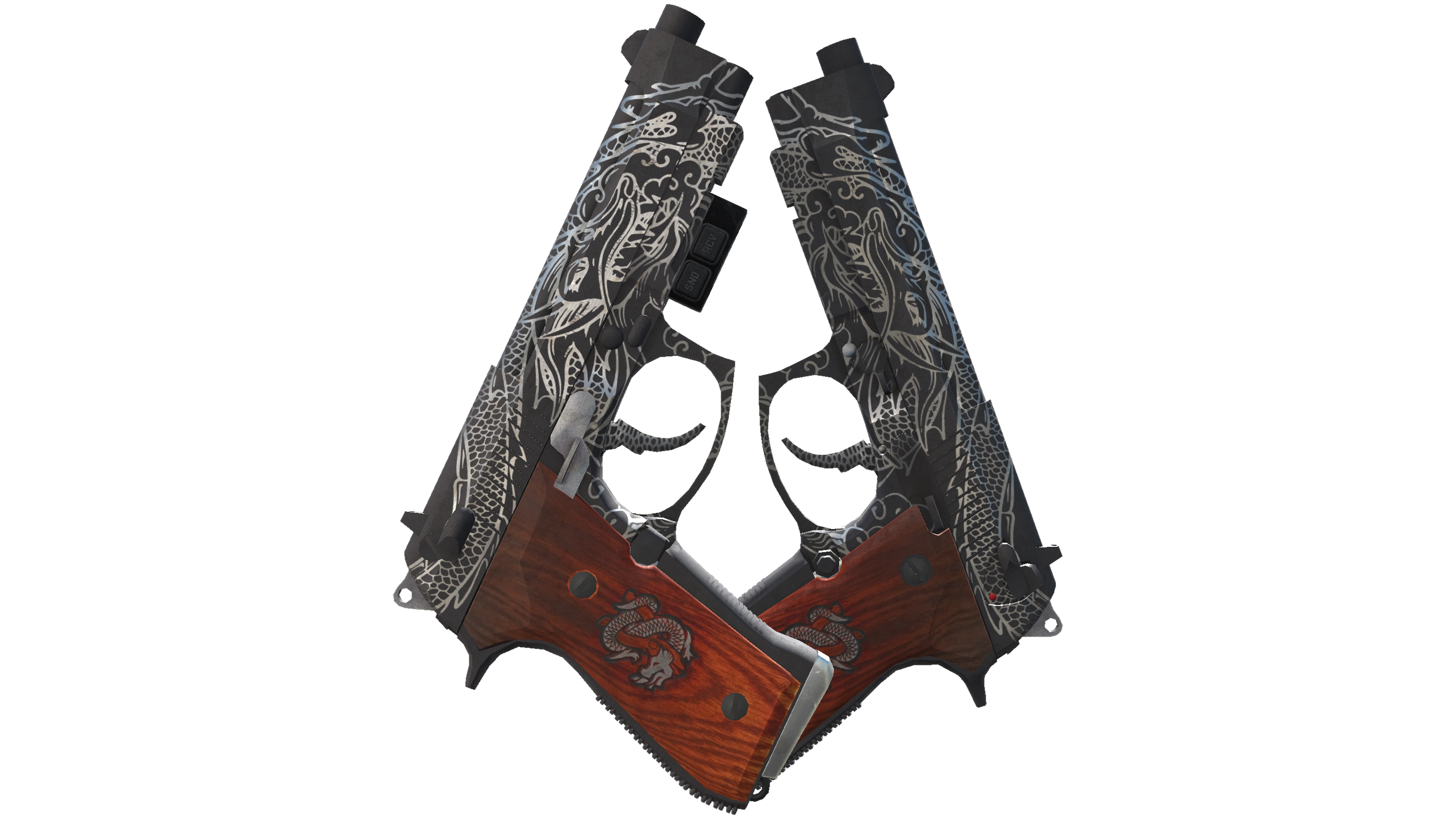 Miniatura de StatTrak™ Dual Berettas | Dualing Dragons (Battle-Scarred)
