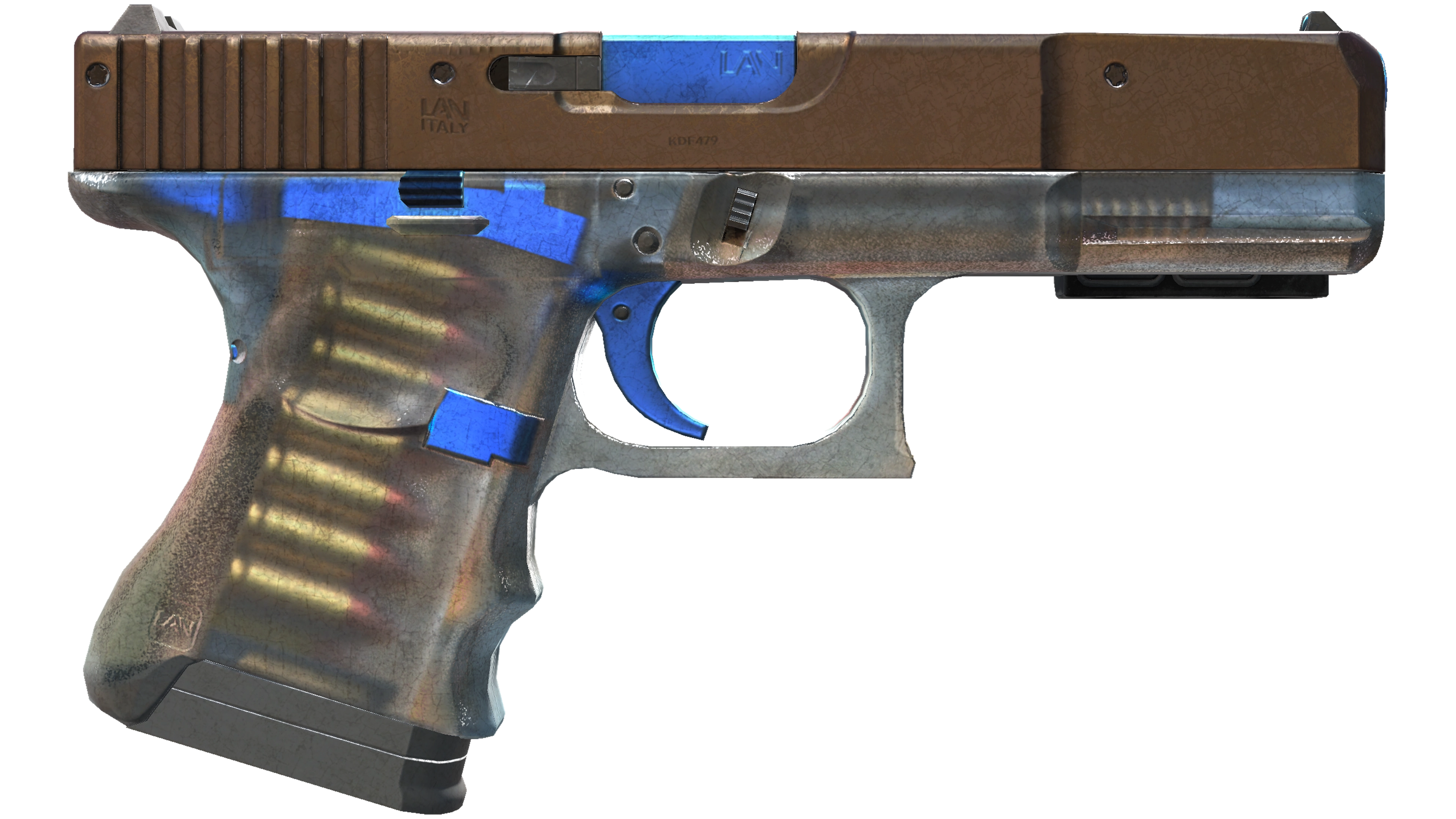 Miniatura de StatTrak™ Glock-18 | Clear Polymer (Battle-Scarred)