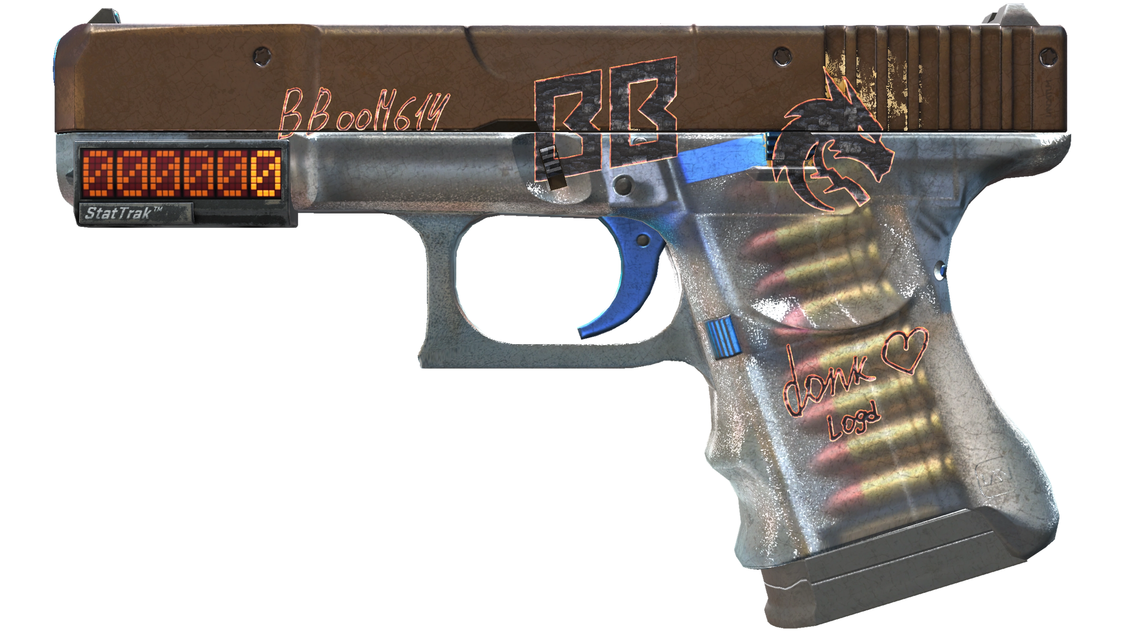 StatTrak™ Glock-18 | Clear Polymer (Battle-Scarred)