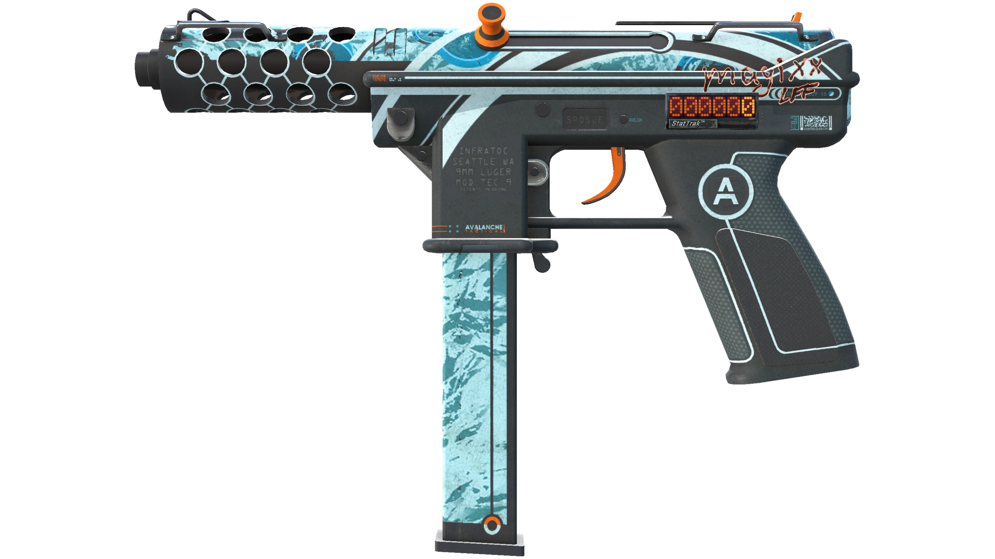 StatTrak™ Tec-9 | Avalanche (Well-Worn)