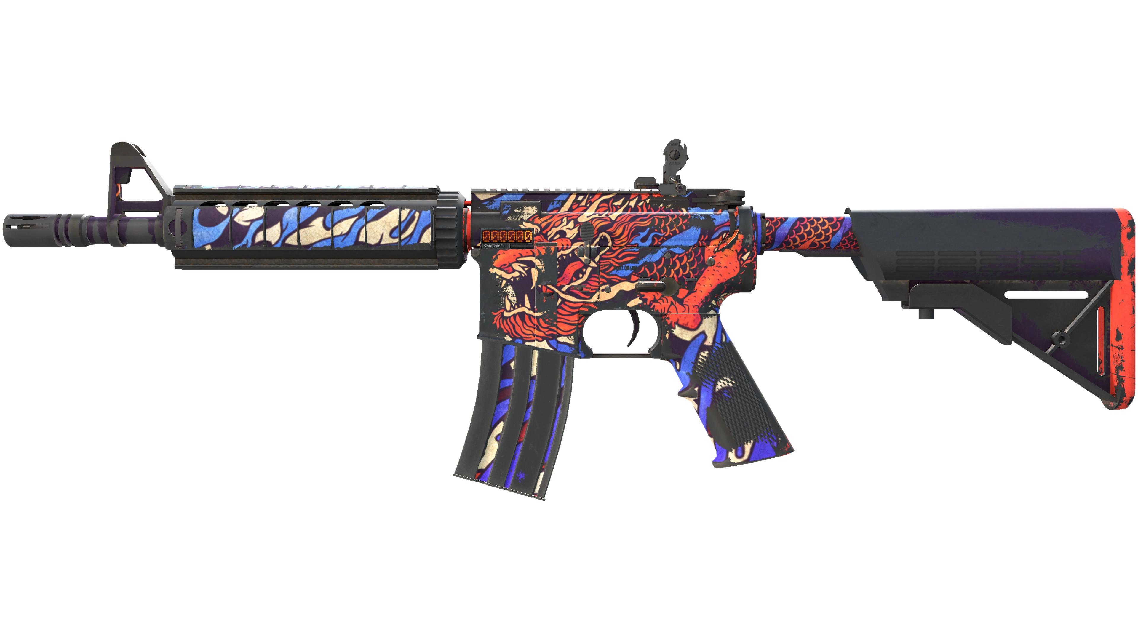 StatTrak™ M4A4 | 龍王 (Dragon King) (Battle-Scarred)