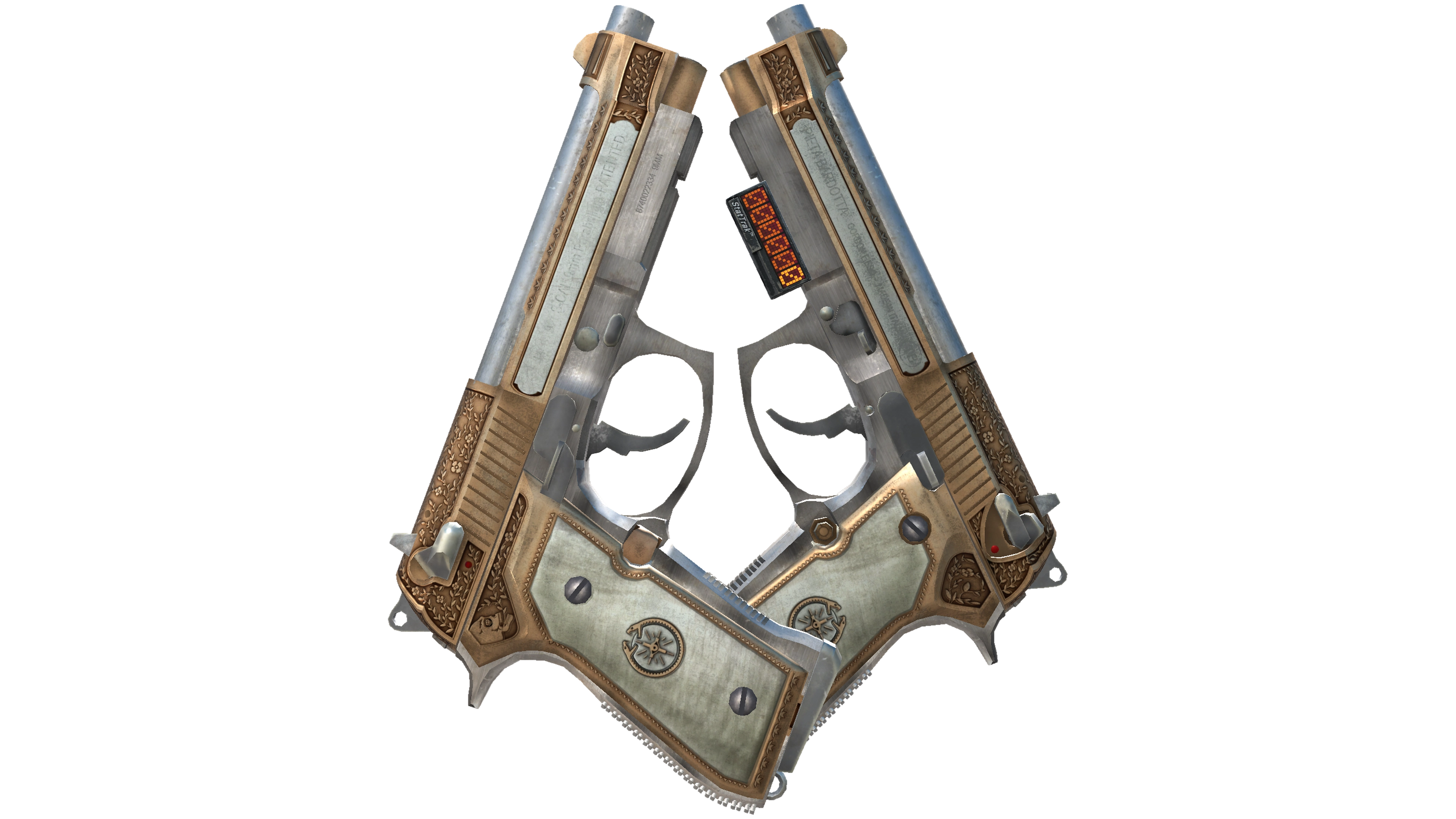 StatTrak™ Dual Berettas | Cartel (Well-Worn) thumbnail