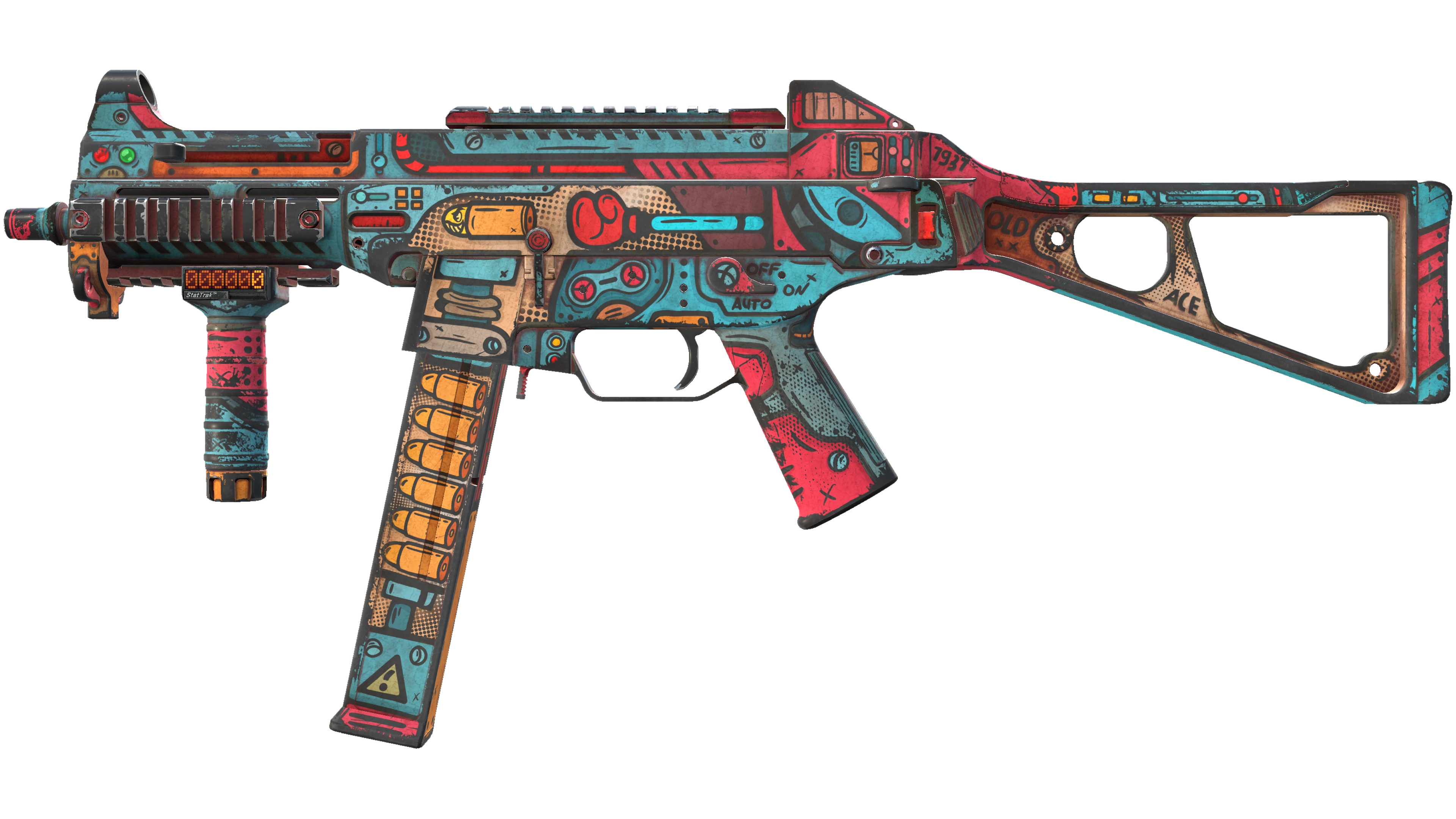 StatTrak™ UMP-45 | K.O. Factory (Battle-Scarred)